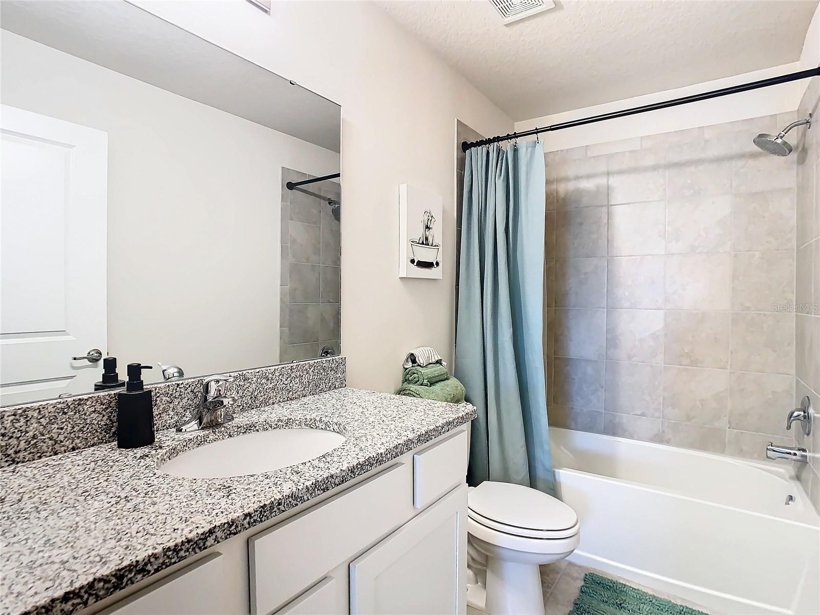 Guest bathroom with tub/shower