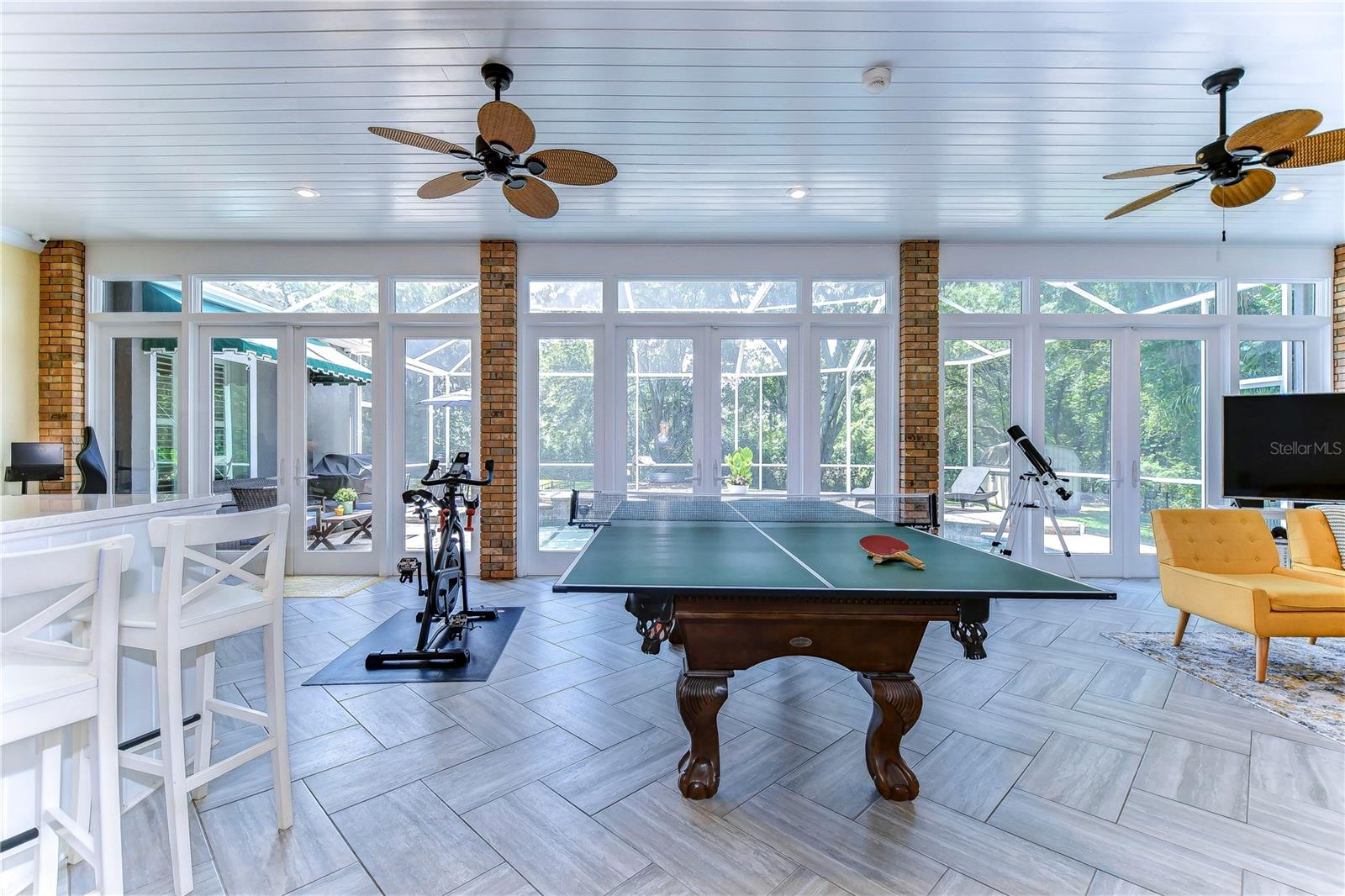 High-end Anderson hurricane doors, overlooks the pool and conservation area!