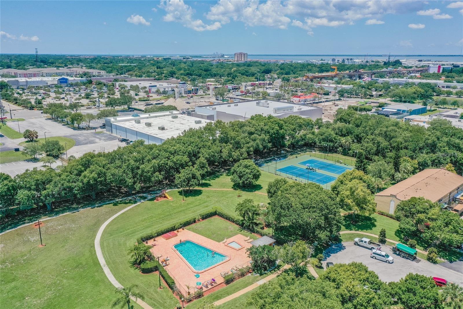 Pool and Tennis Courts