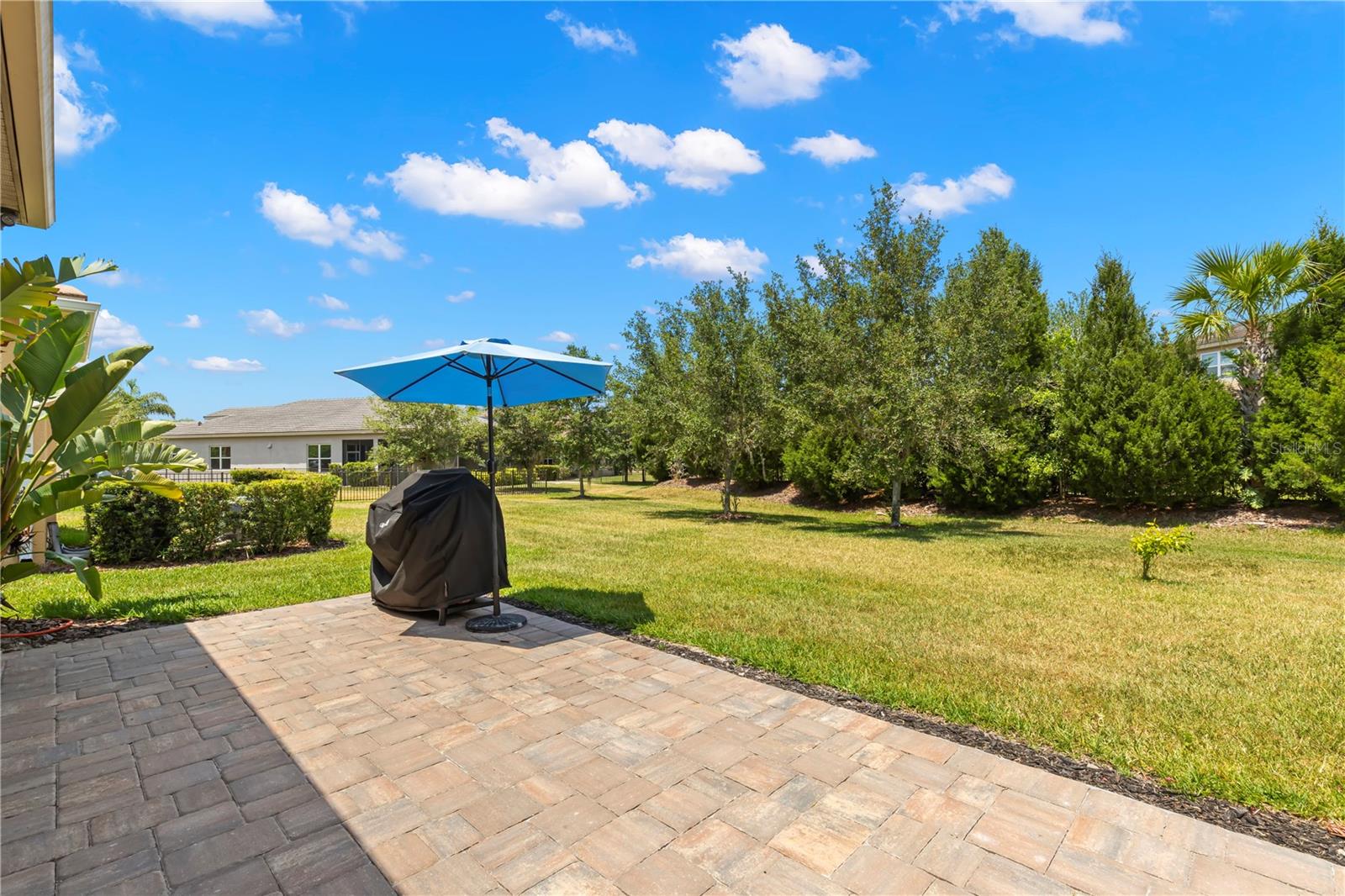 Extended brick paved grilling patio!