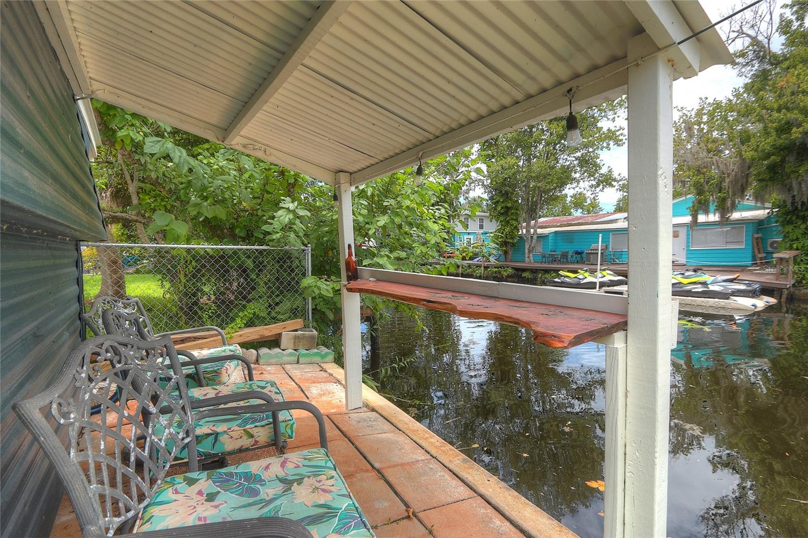 Enjoy a glass of coffee over looking the water in the mornings.