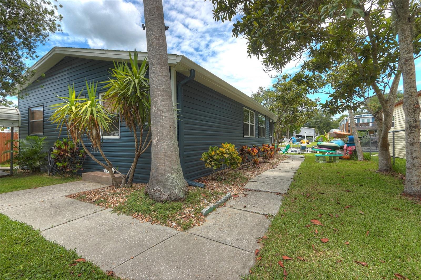 Side view of the vacation home