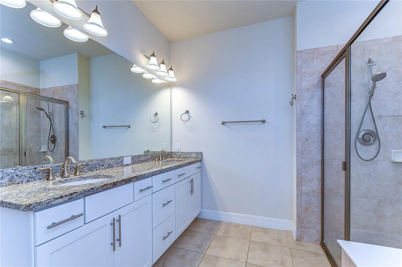 Double sink vanity and updated cabinets!