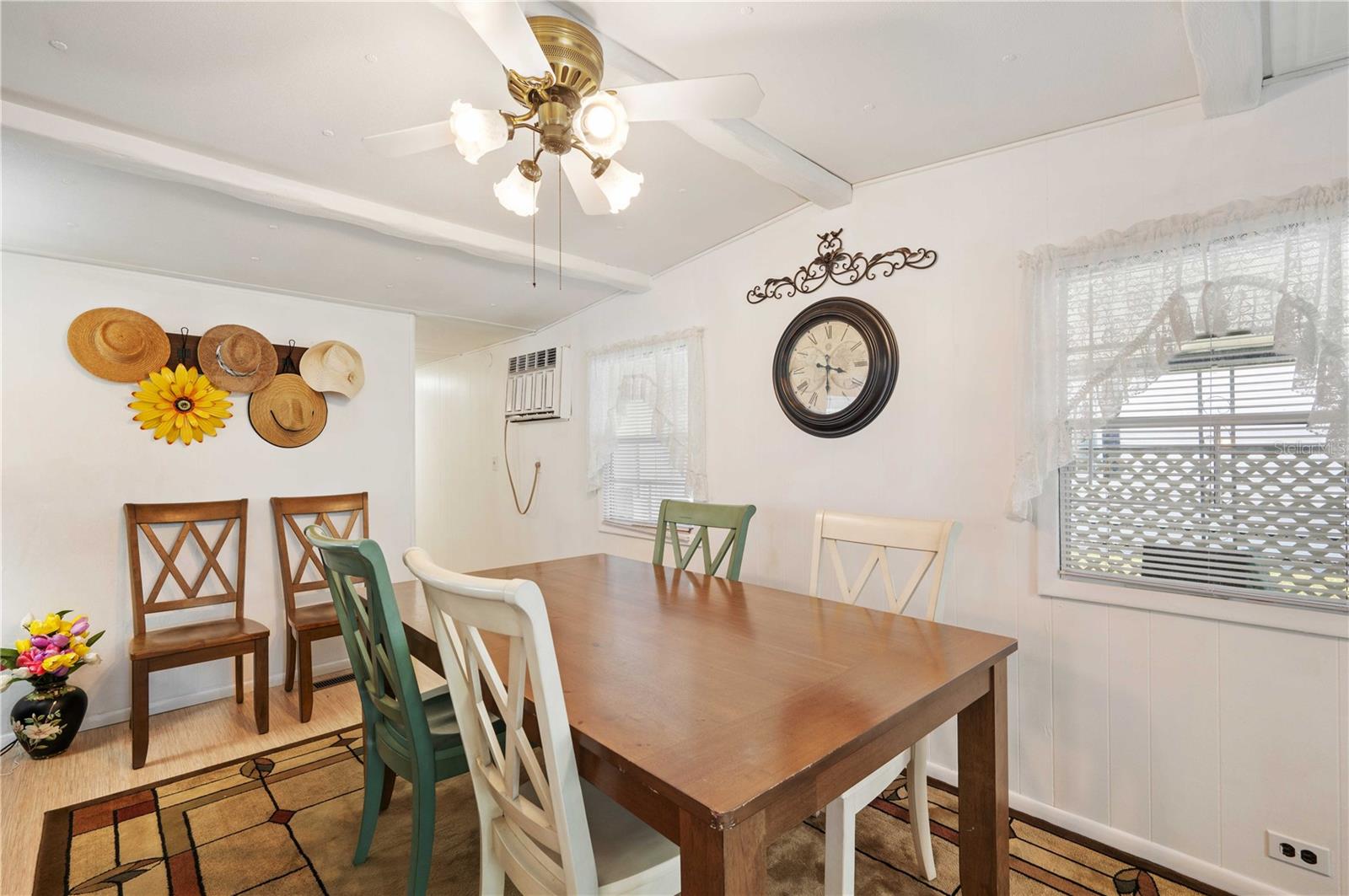 Dining area is open with Kitchen.