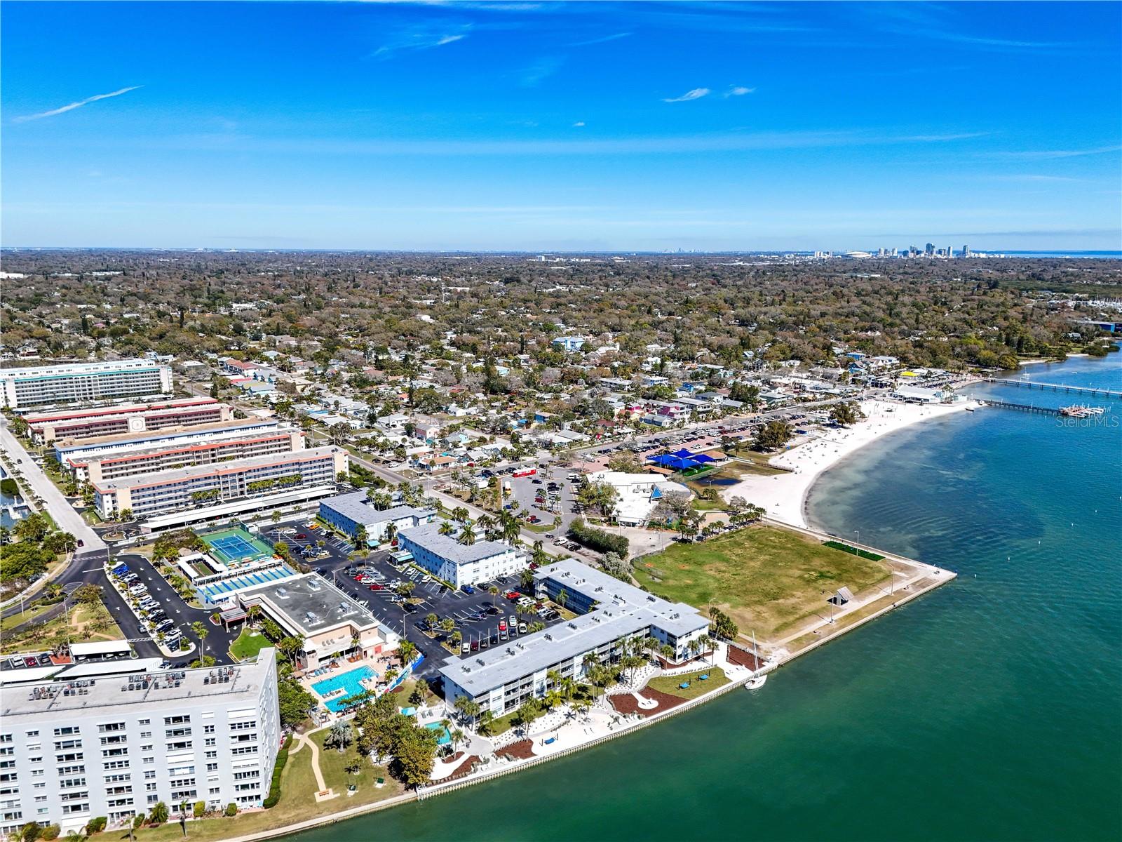 Ariel view facing Downtown St Pete