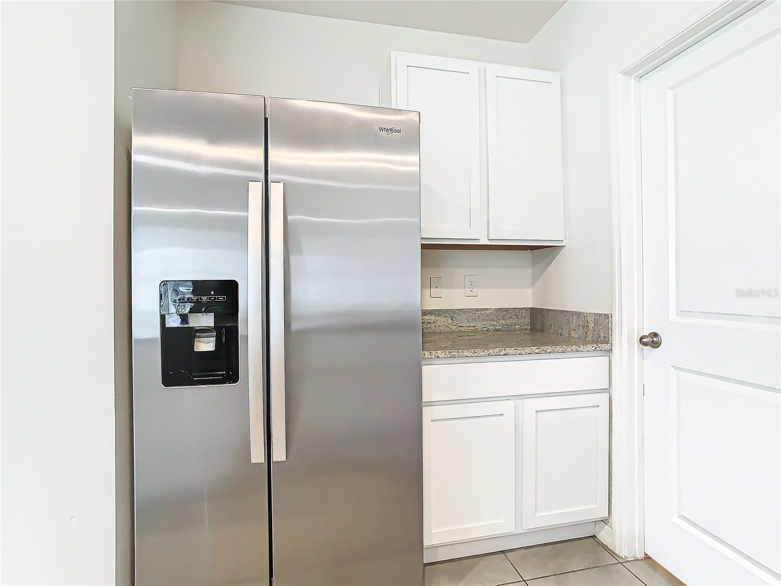 View of pantry door.