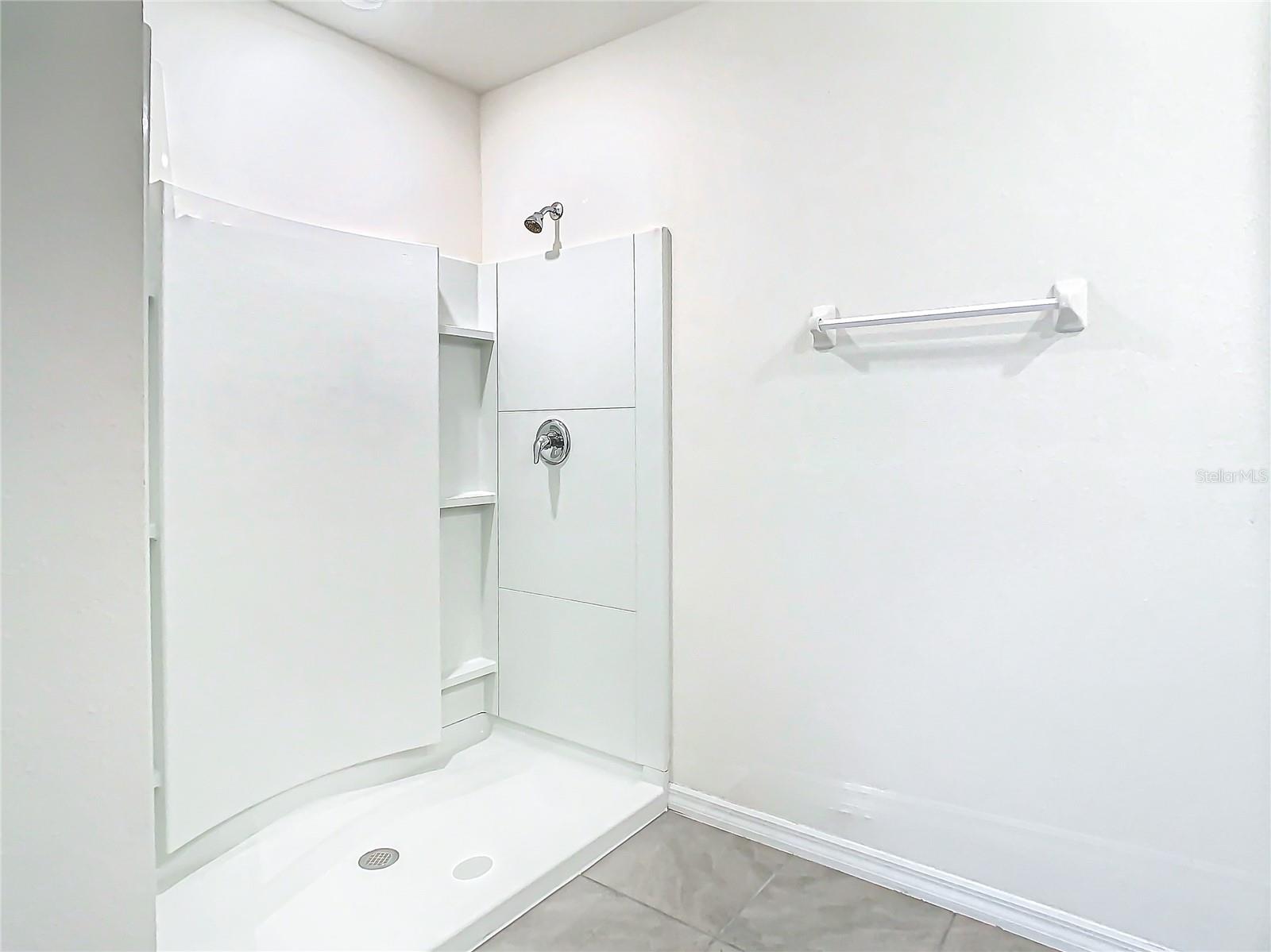 Owner's Large walkin shower.