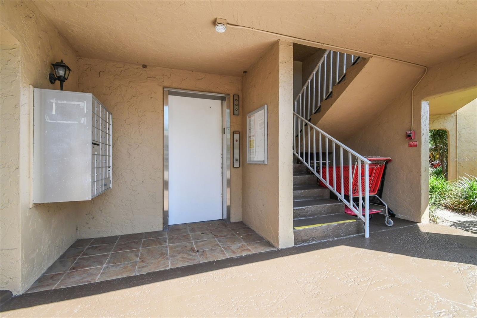 Mailboxes and Elevator