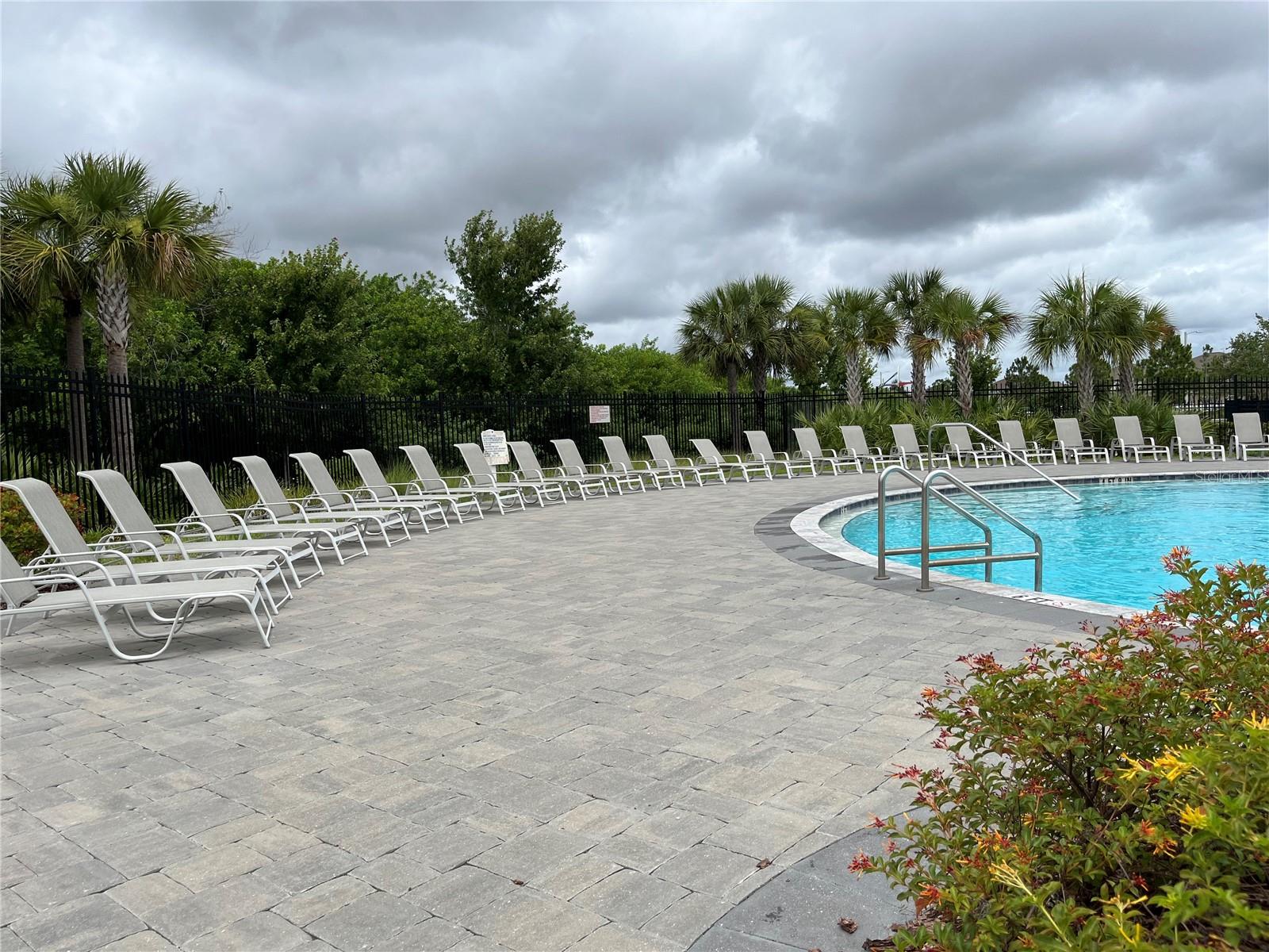 Plenty of seating throughout the pool area