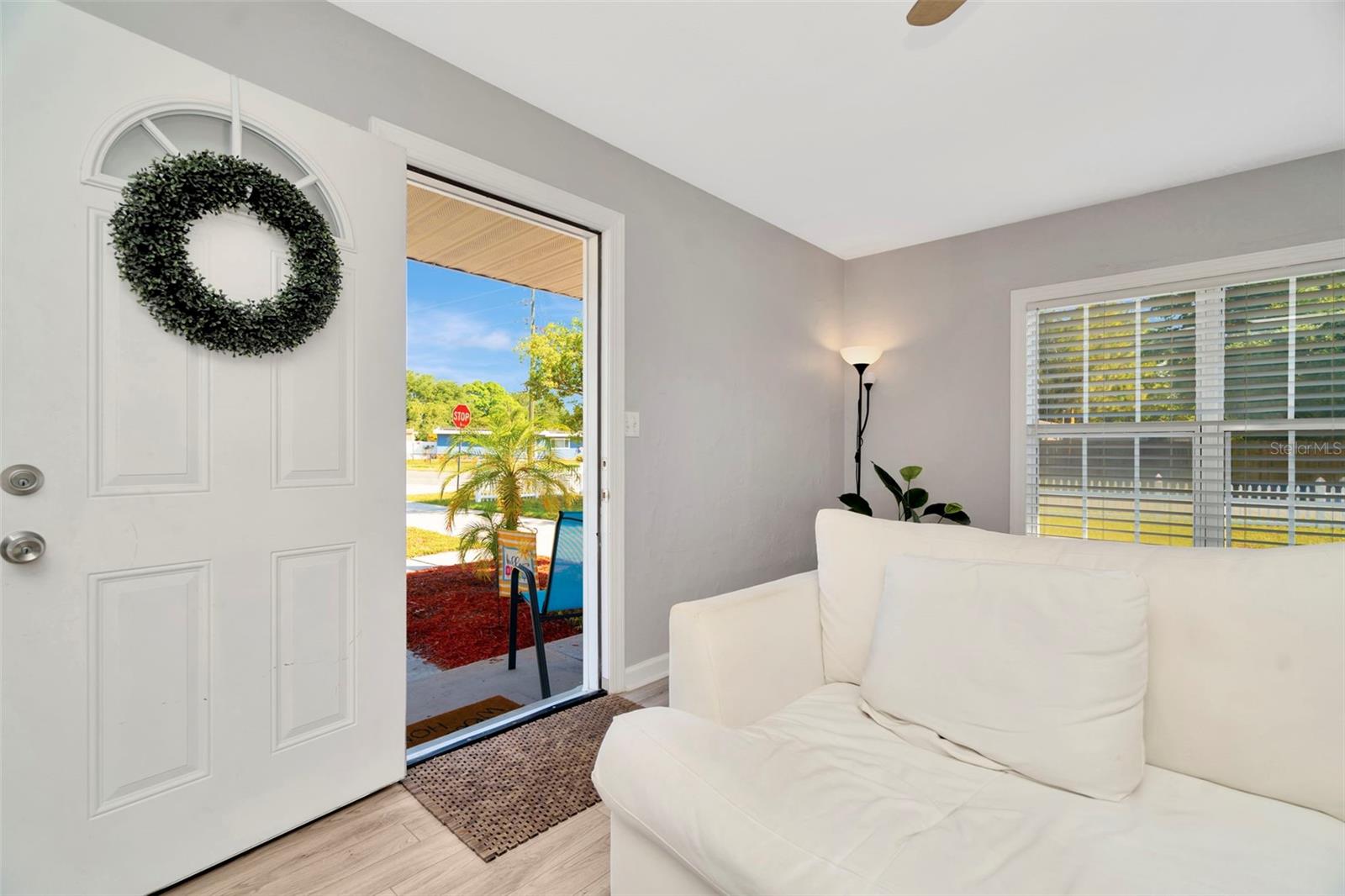 Eat in kitchen and door to laundry room/storage