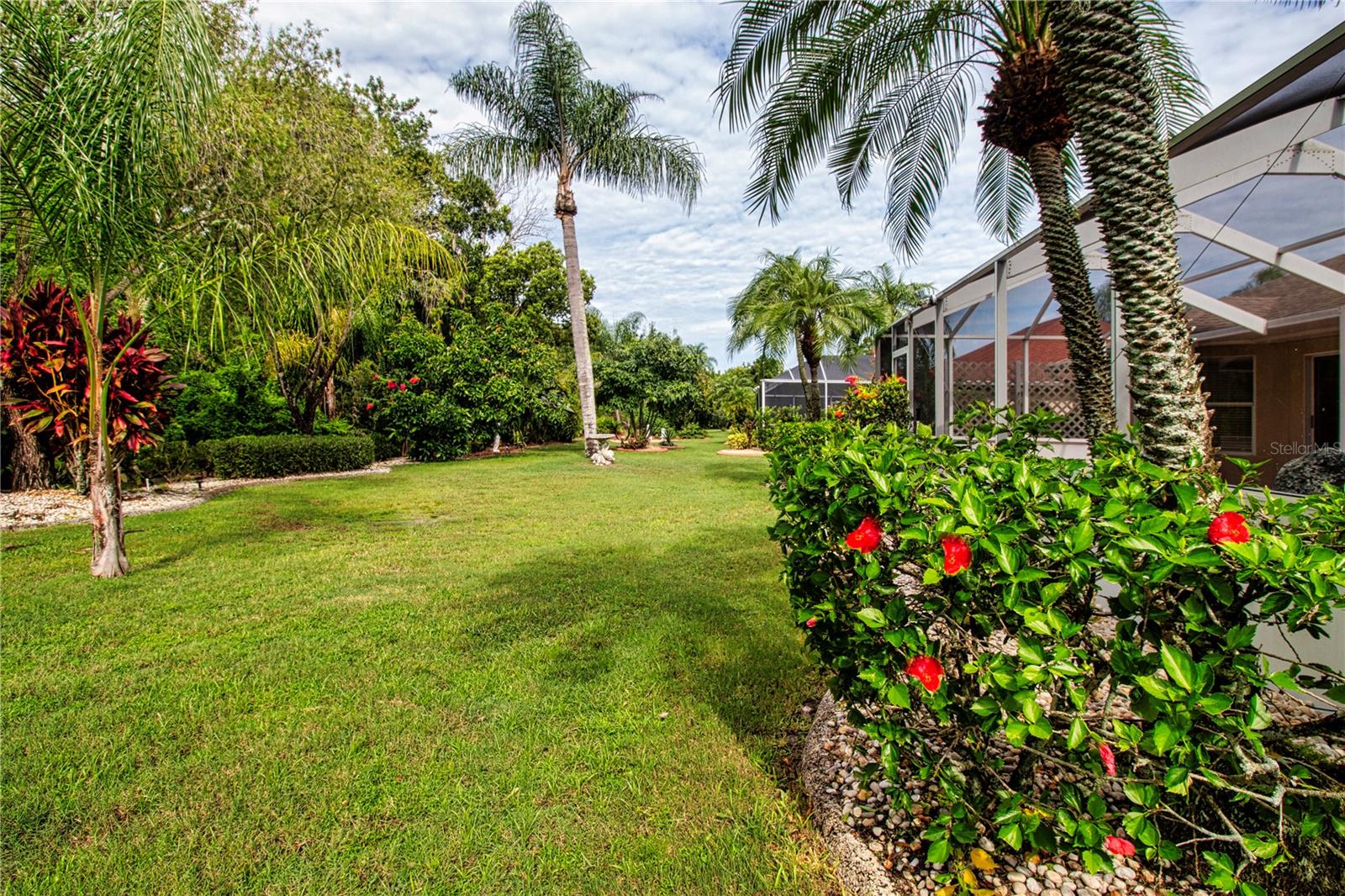 Lovely mature landscaping