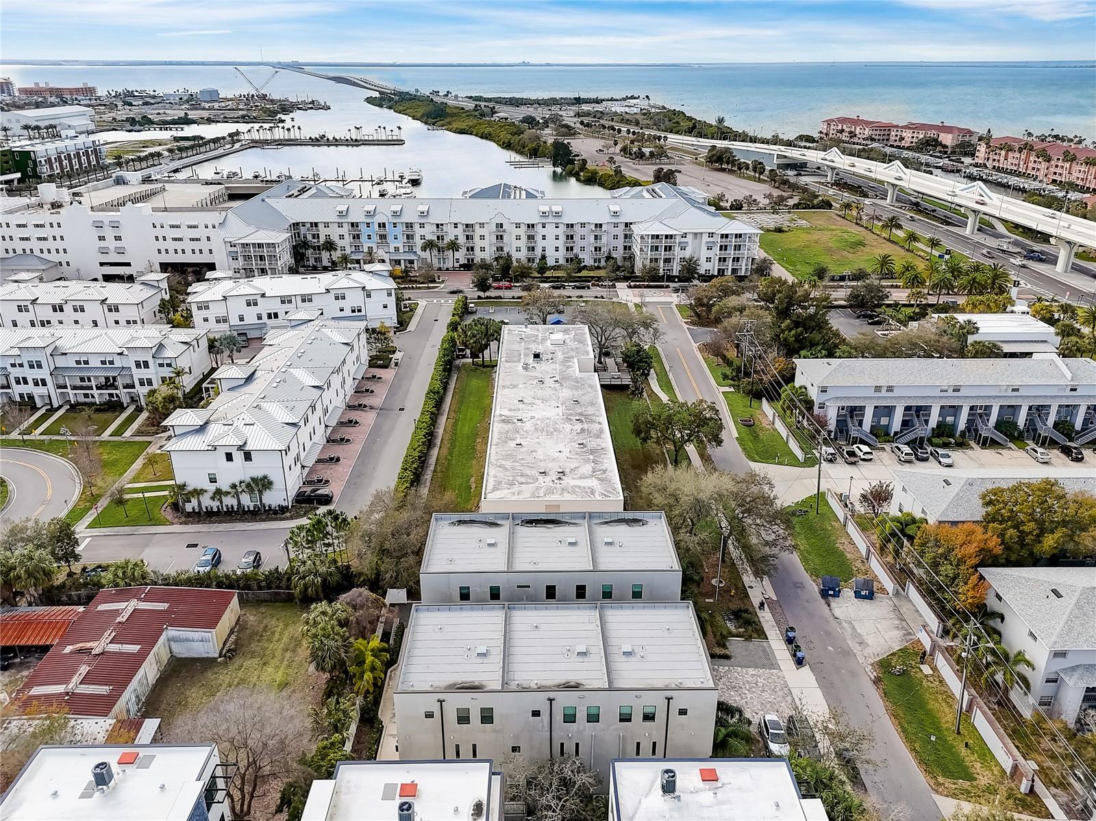 Arial of townhouse building