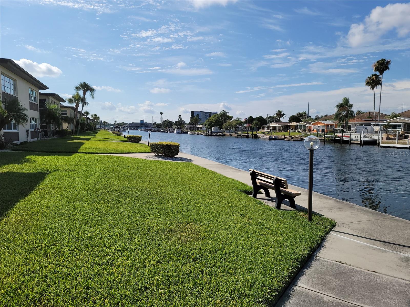 Canal leading to the Gulf of Mexico just steps away