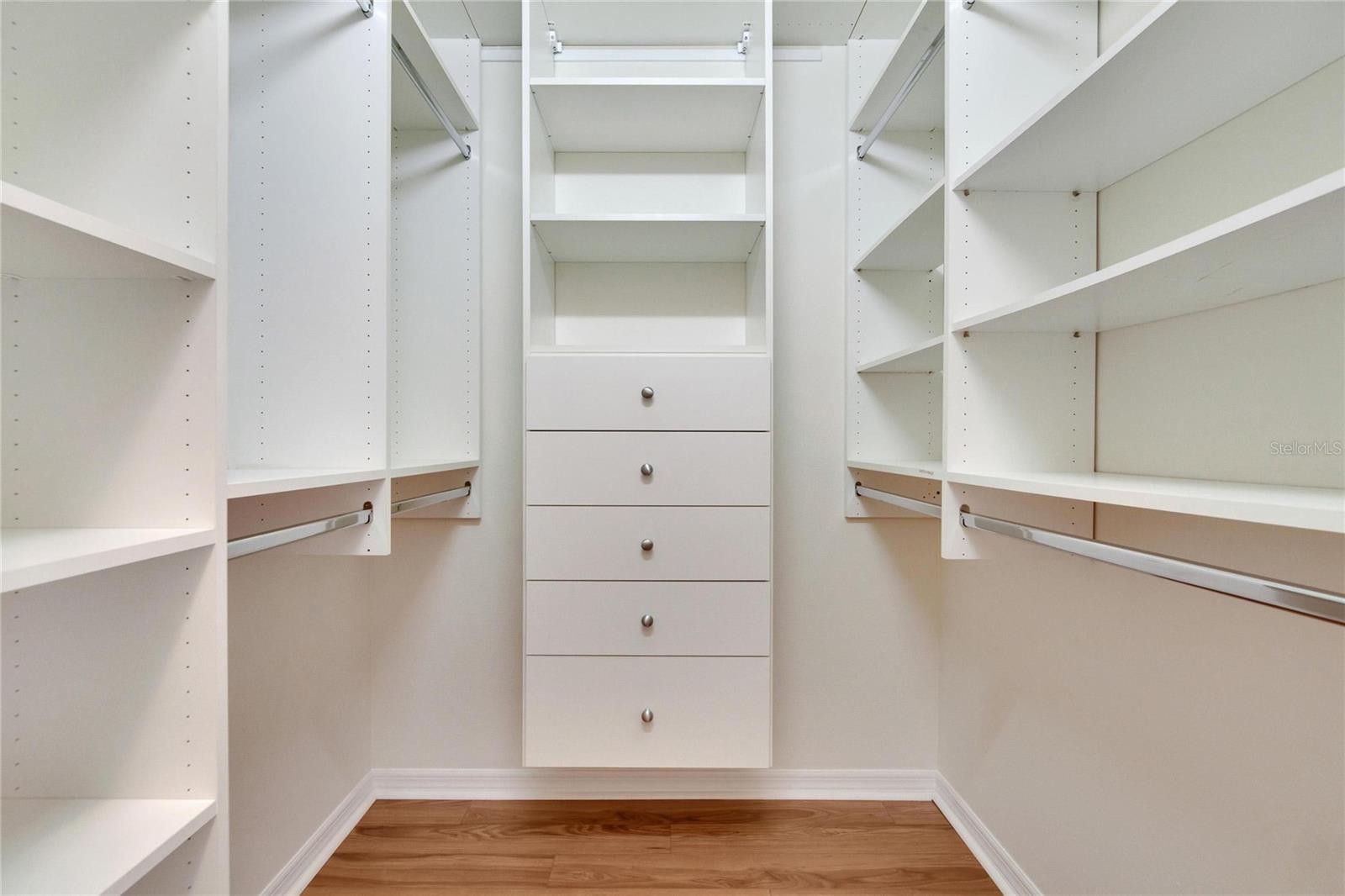 closet system in both master closets