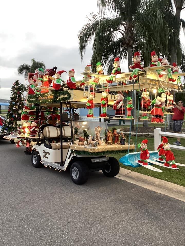 Christmas golf cart parade