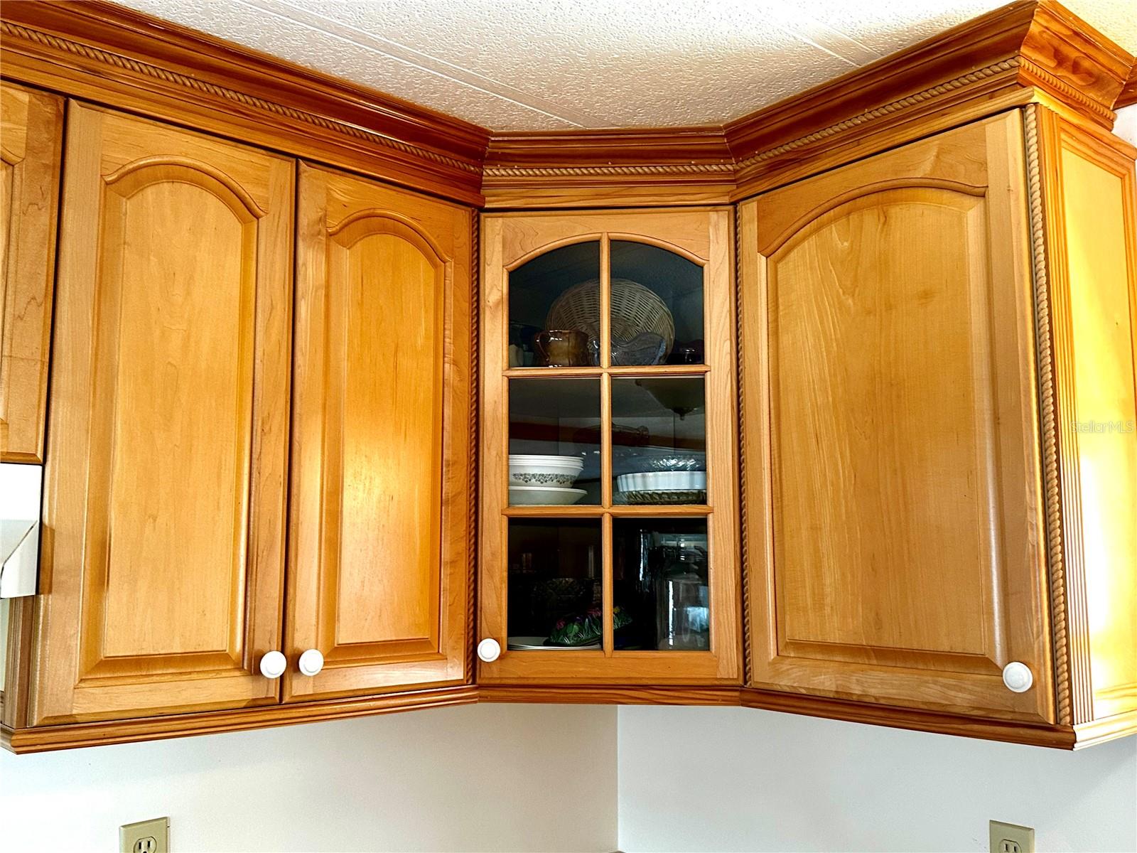 Beautiful wood cabinets