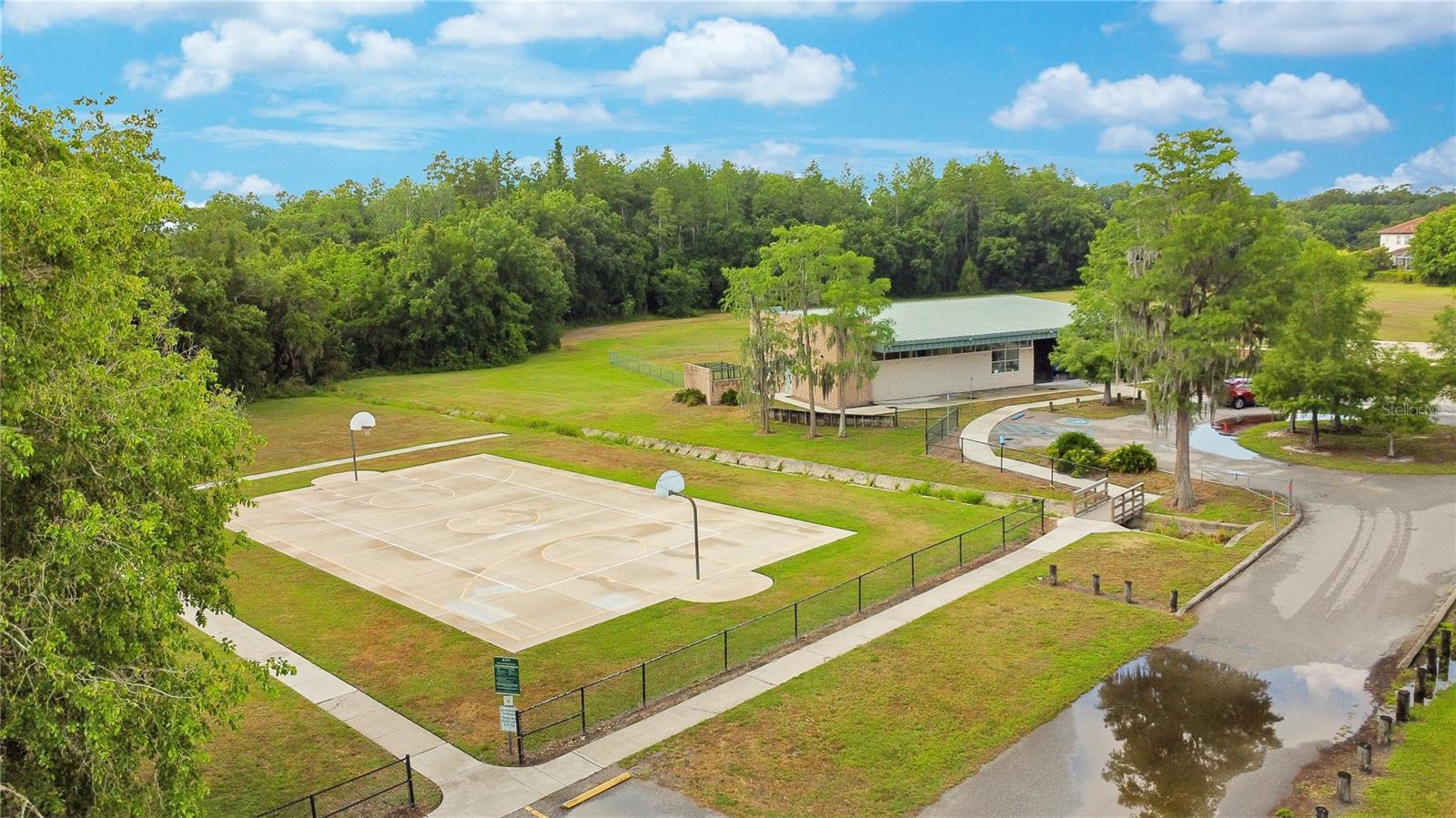 Basketball court.