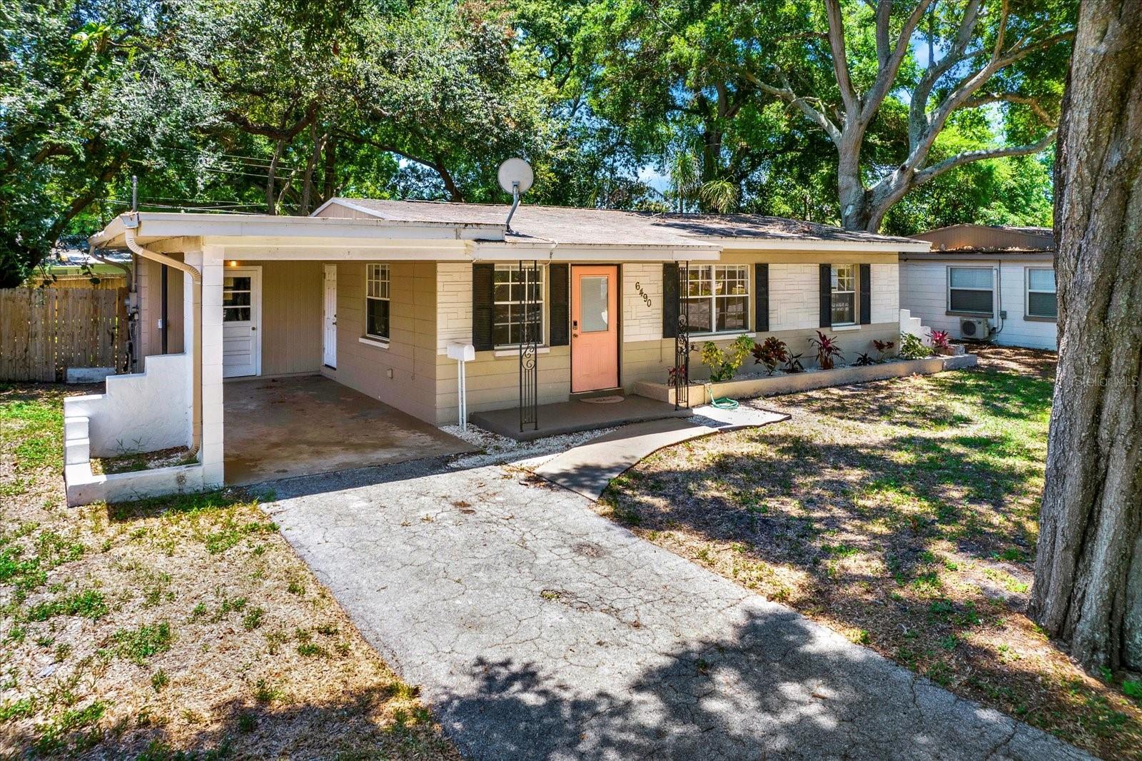 Carport and driveway