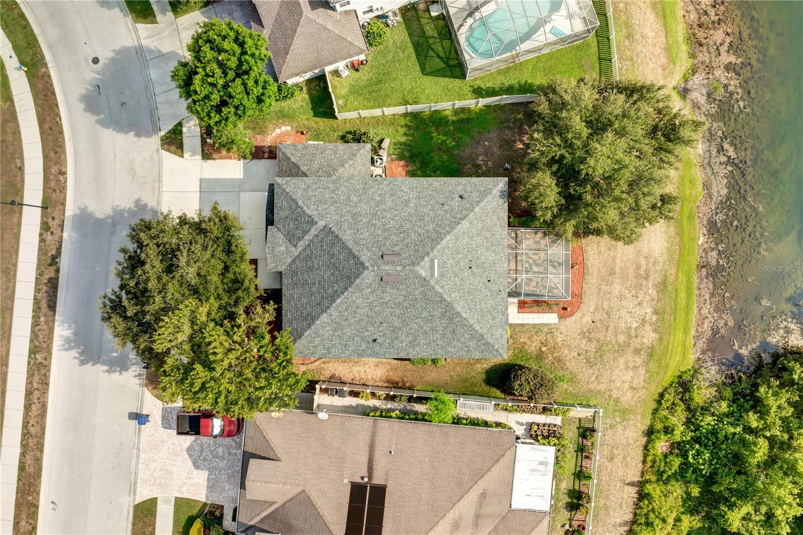 Directly Overhead Drone View