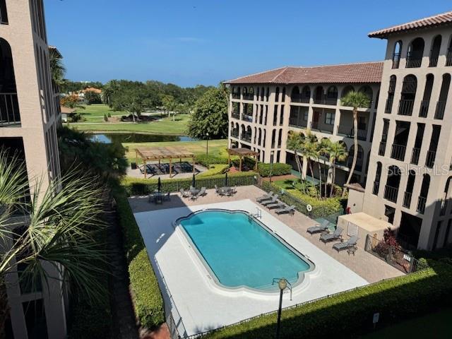 Pool view just outside your unit