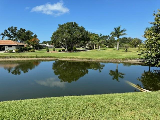 Pond and golf course view