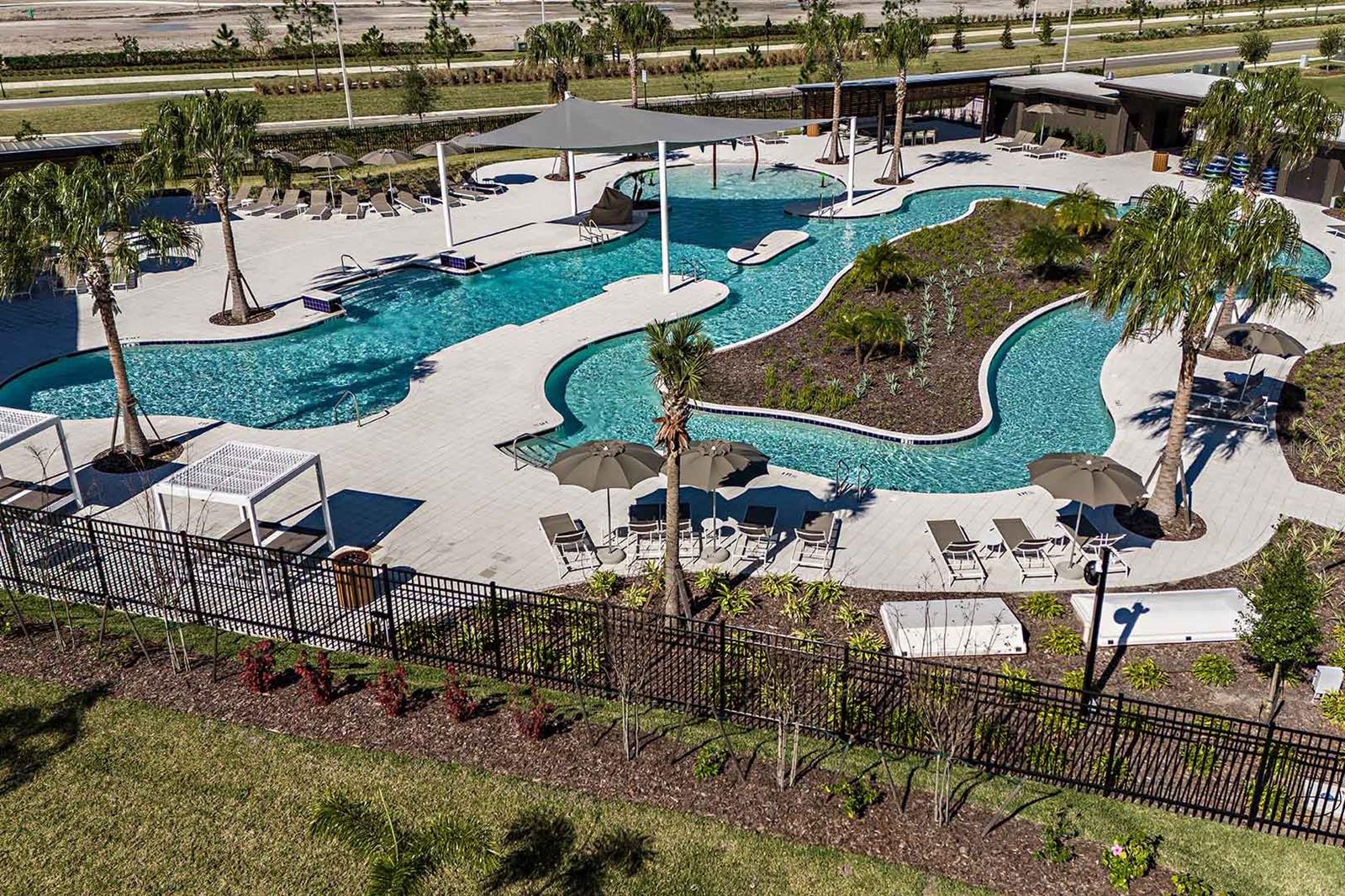 Aerial Shot of Pool Area