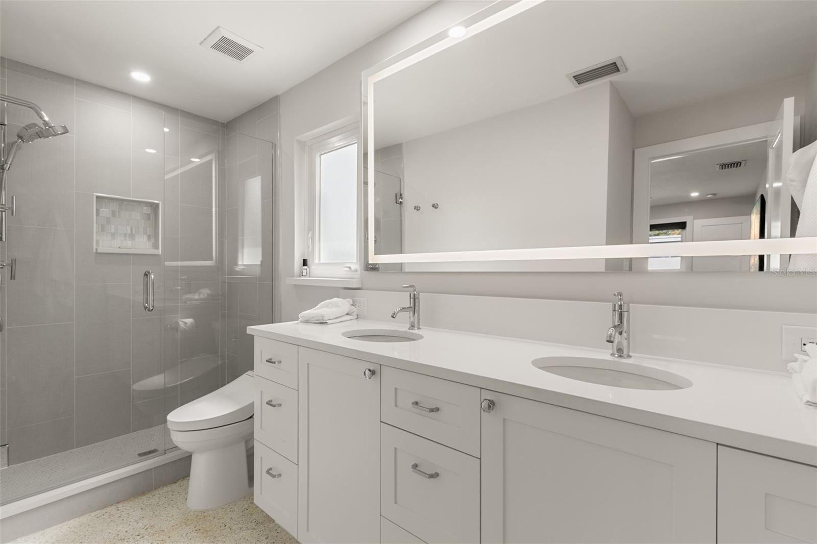 Primary Bath with Double Vanity