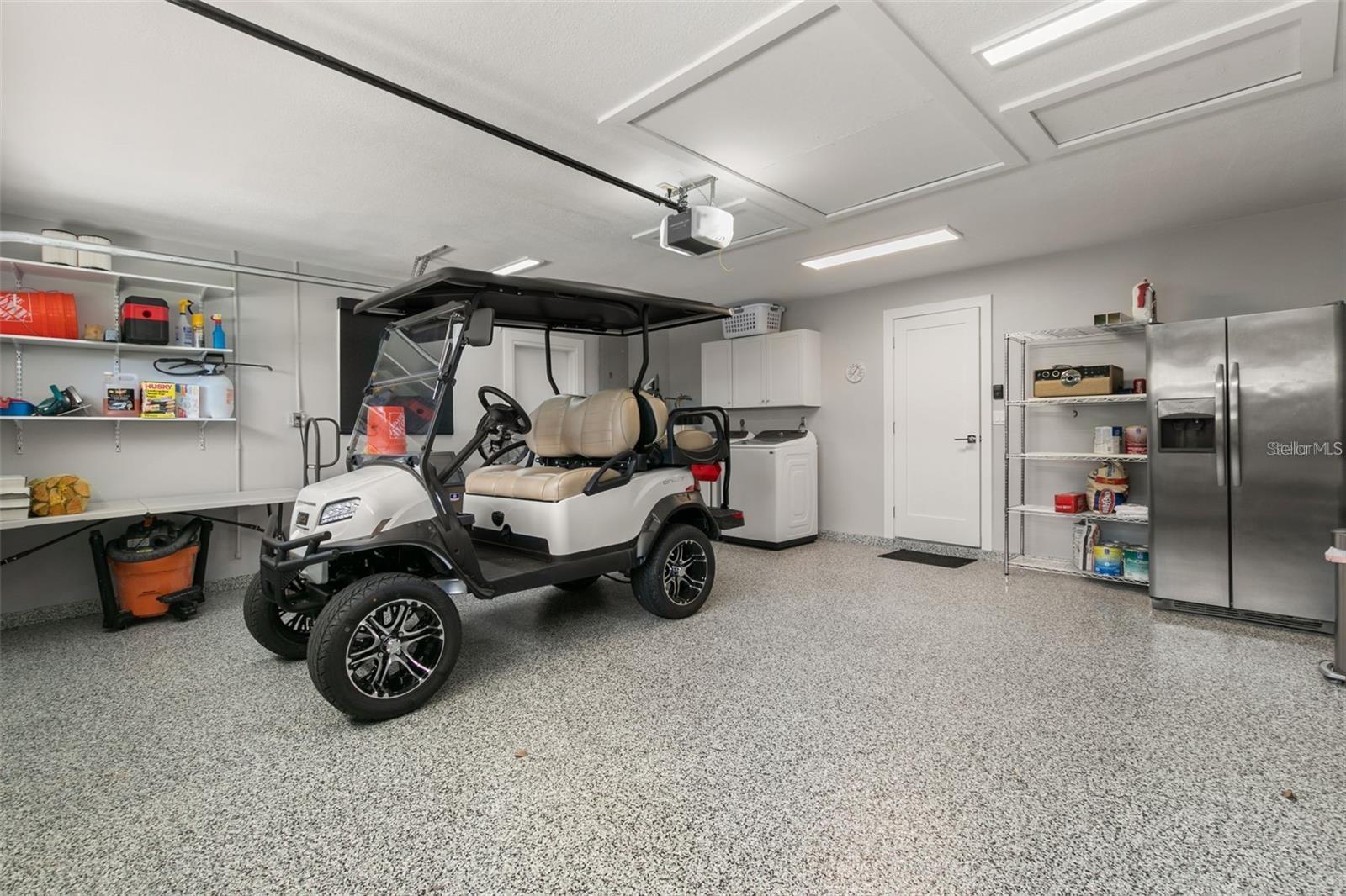 Epoxy Floors in the attached garage.