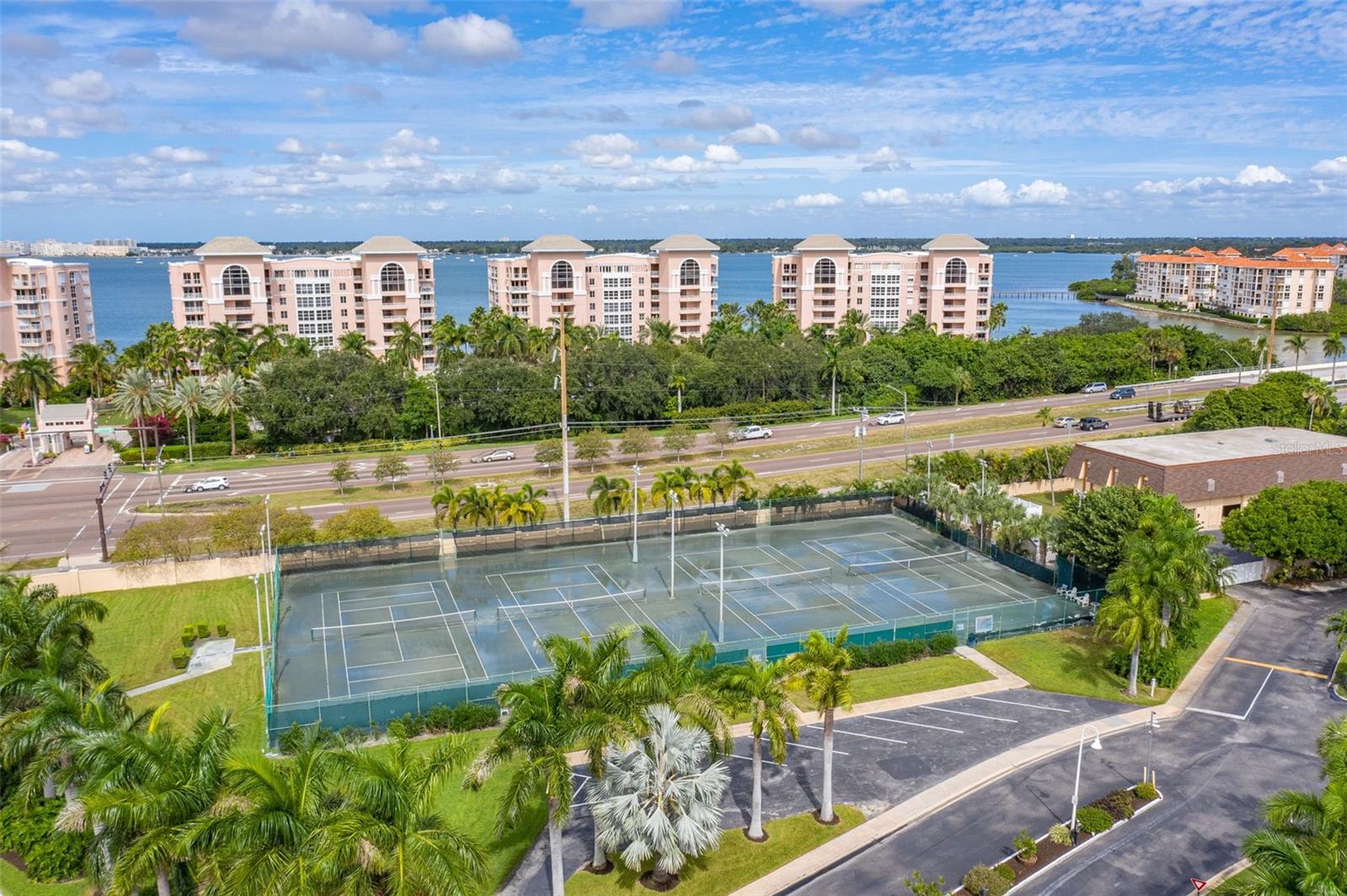 Clay pickle ball and tennis courts