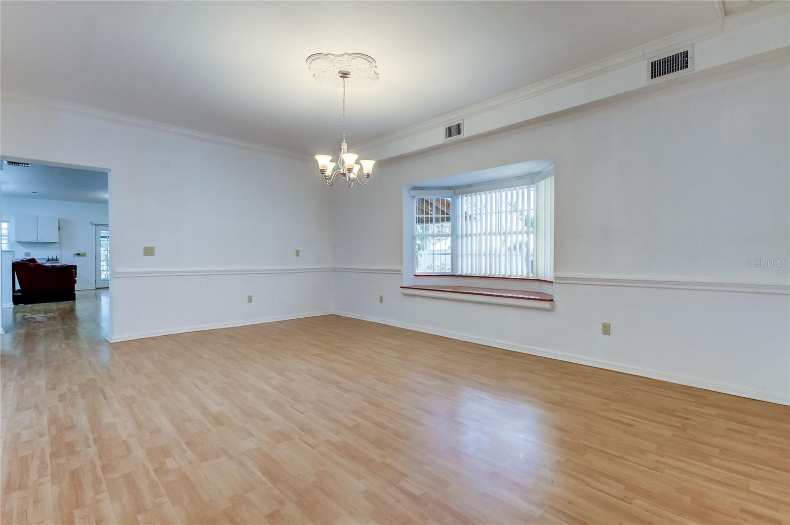 Dining room leads to Kitchen/Living rm combo