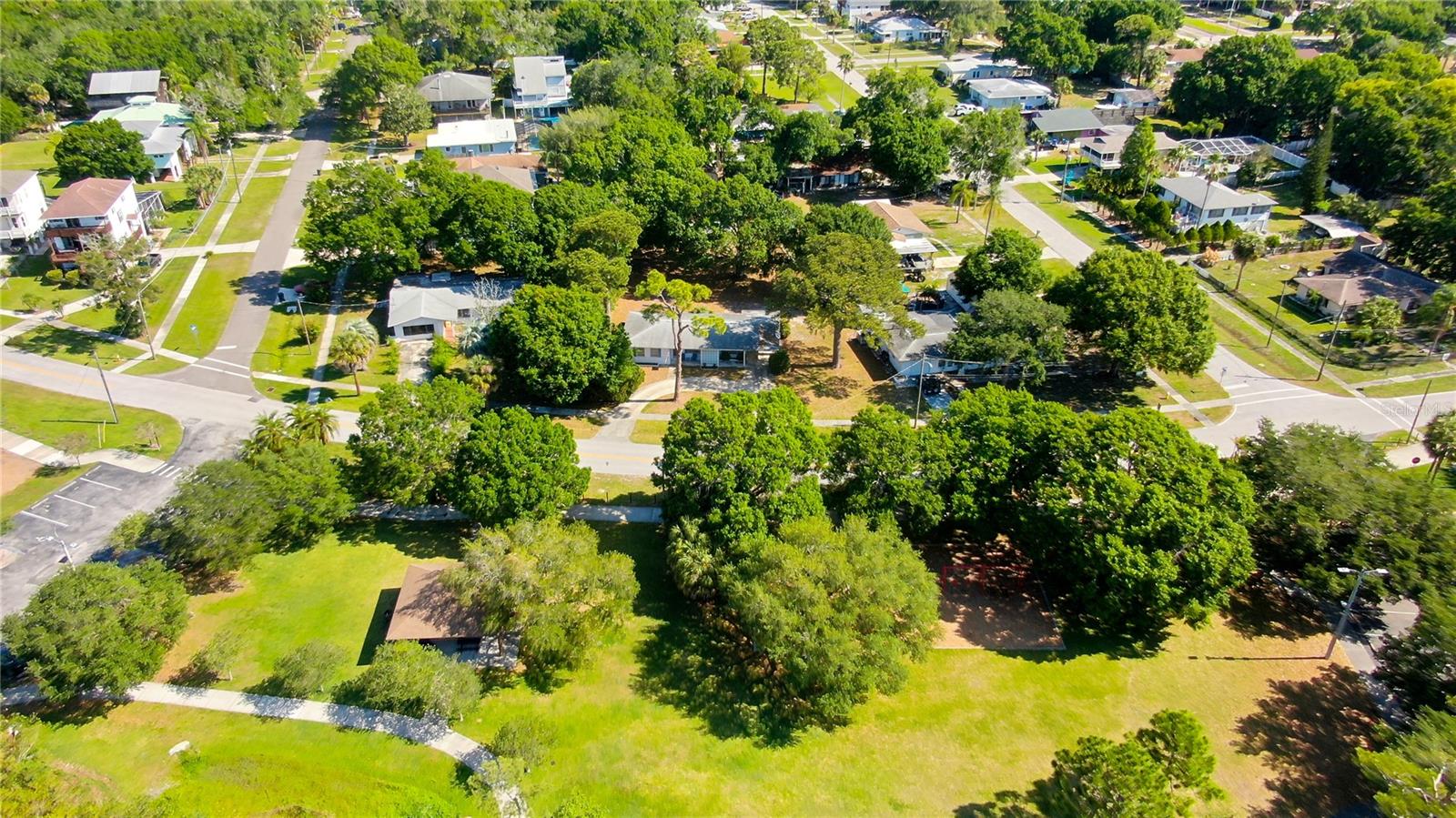 Aerial View of Home on Oversized Lot