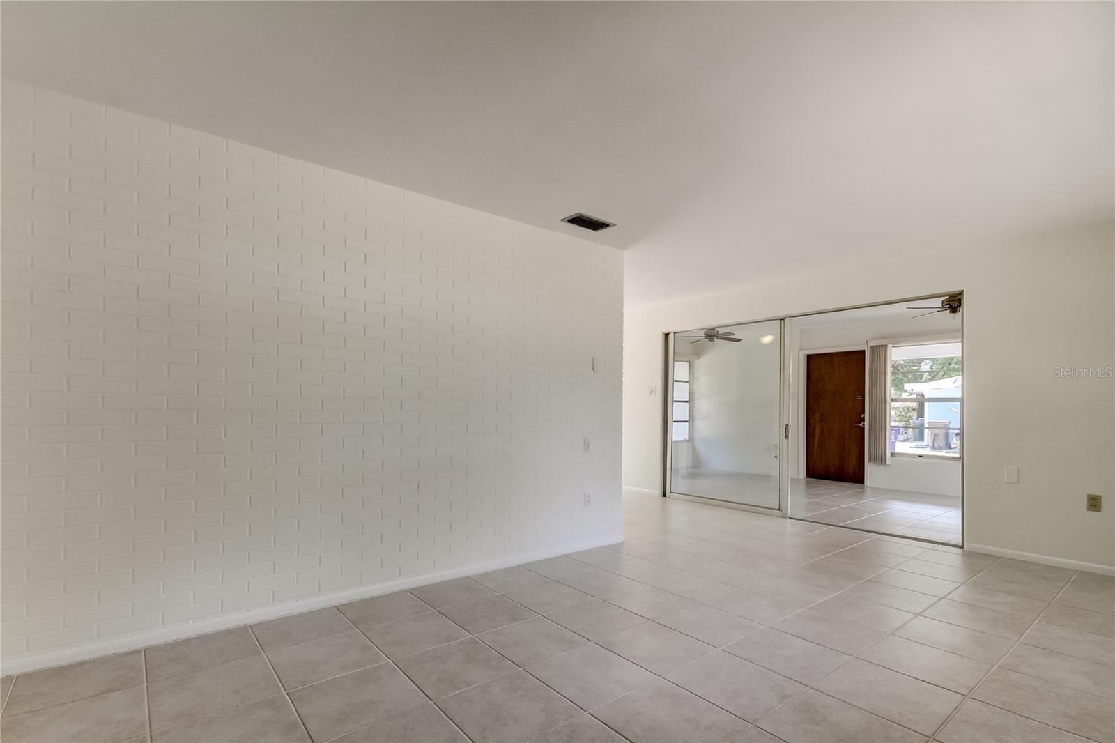 From front entrance, view into the sun room / bonus room