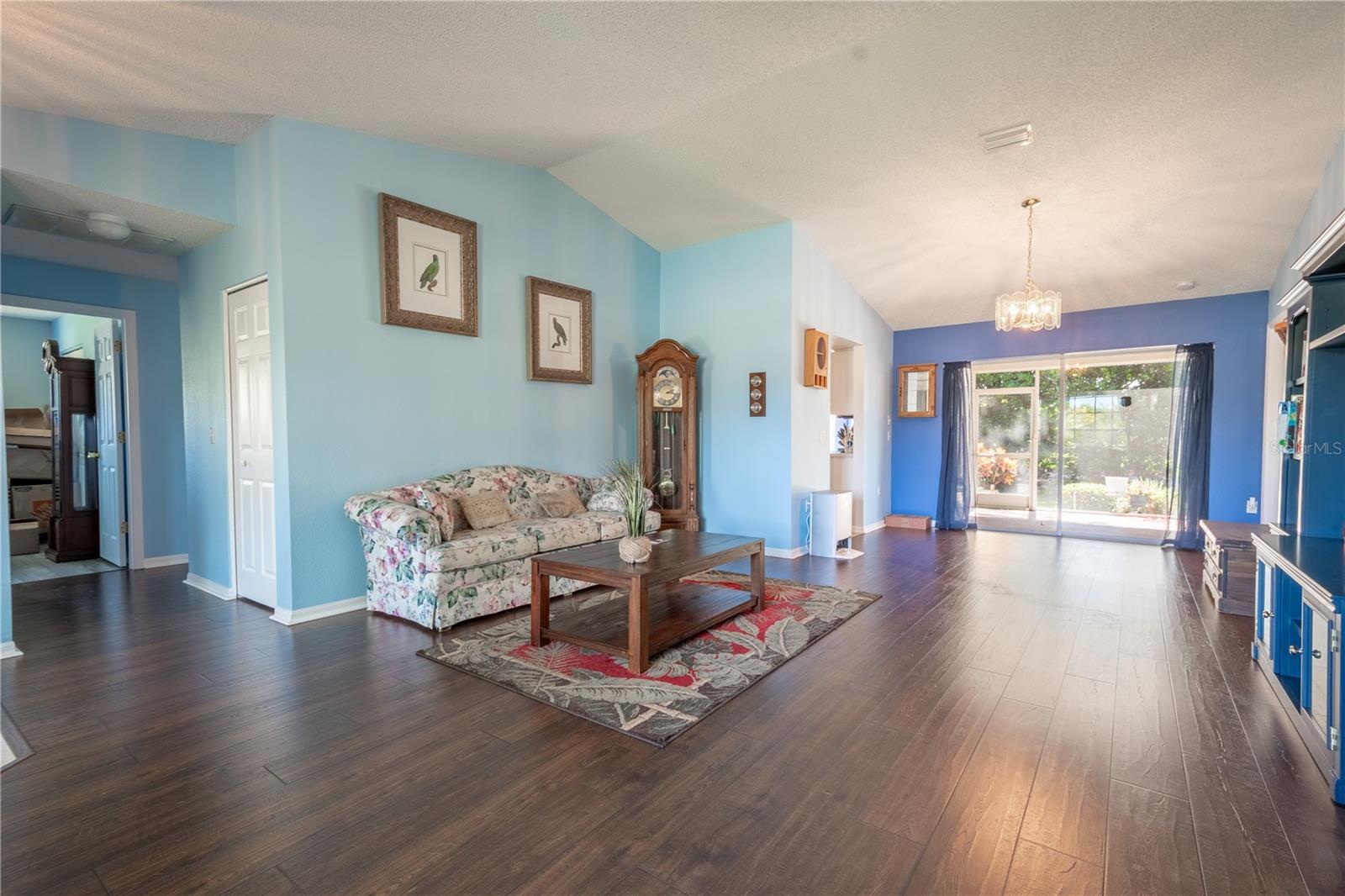 The living Room opens to the dining room.