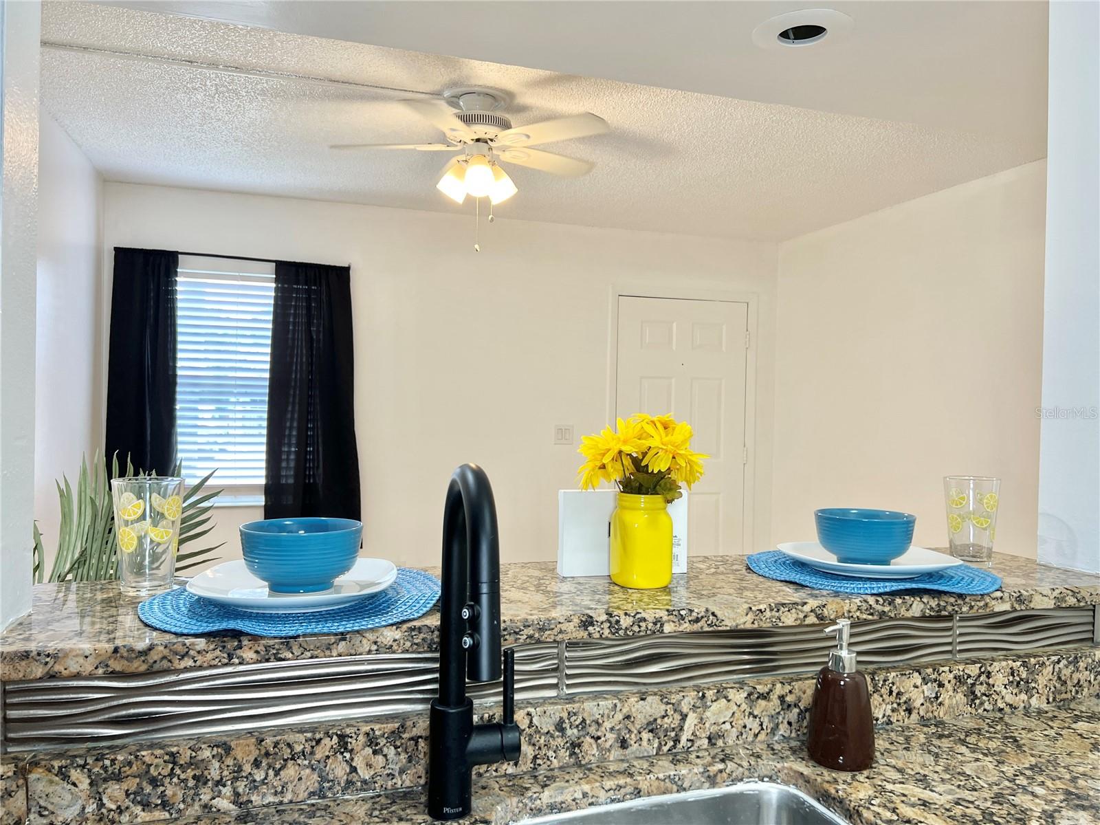 View from Kitchen to Living Area