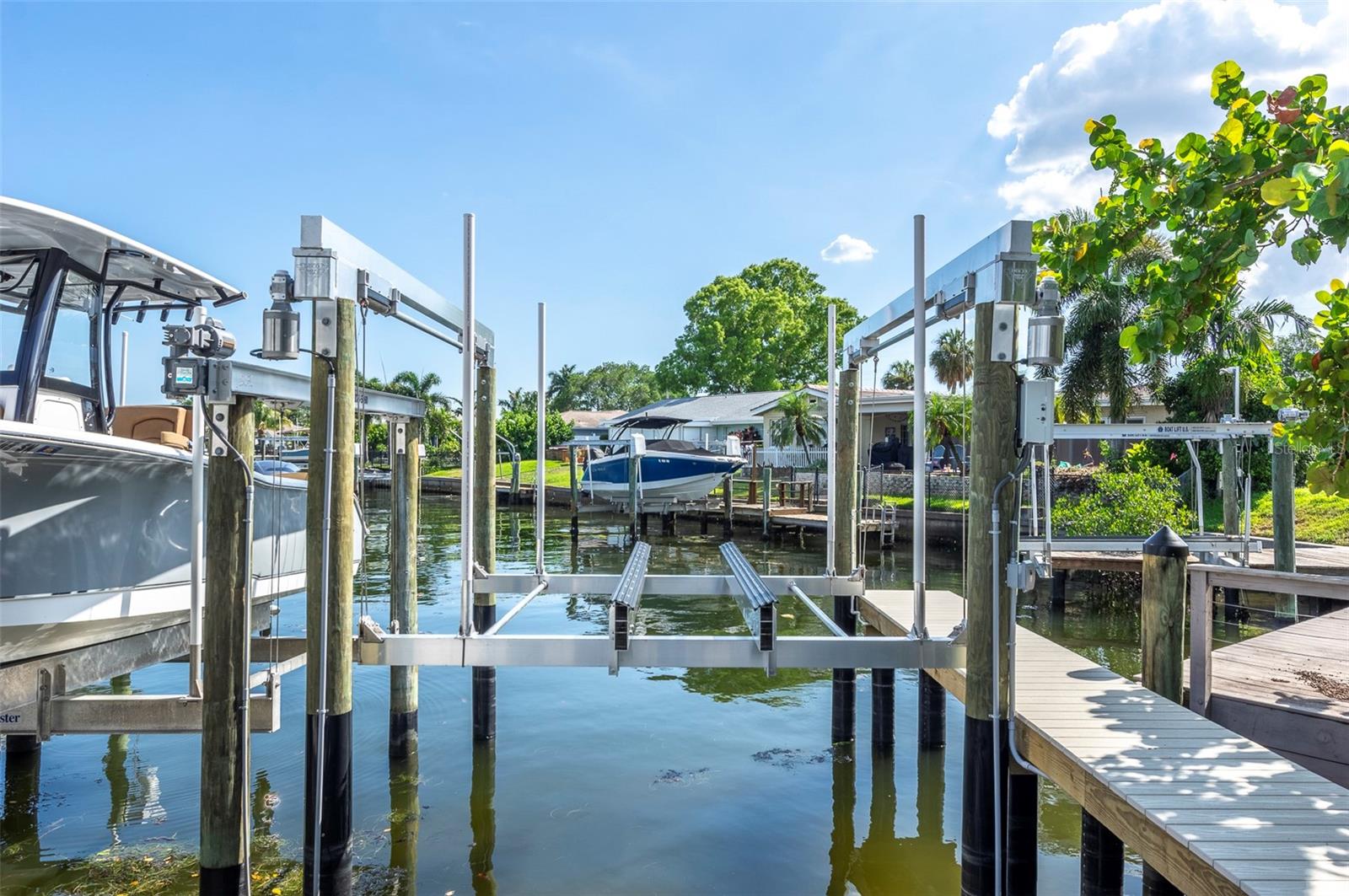 New boatlift and dock