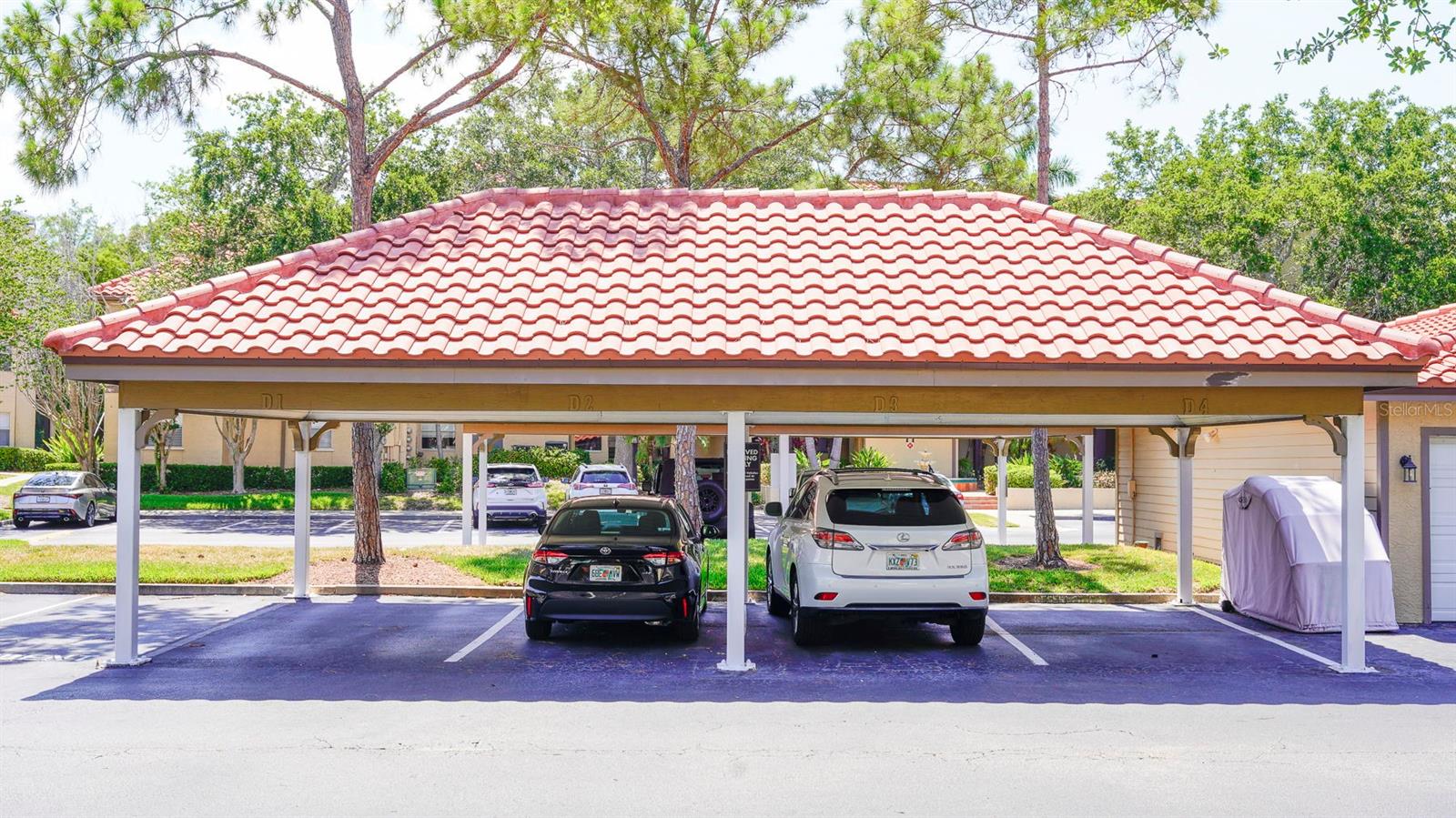 Covered parking that conveys