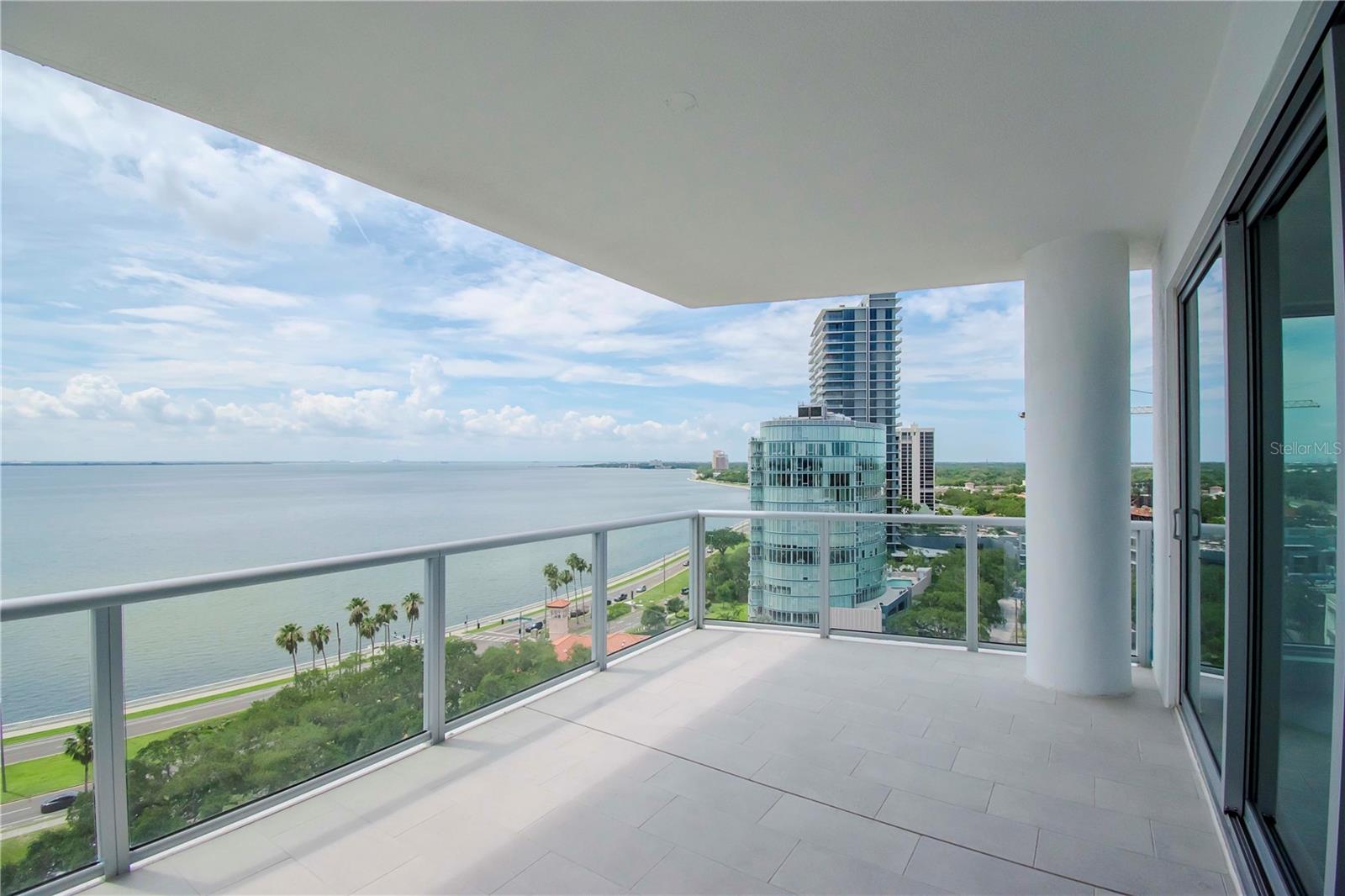 Bay views for days from spacious covered terrace