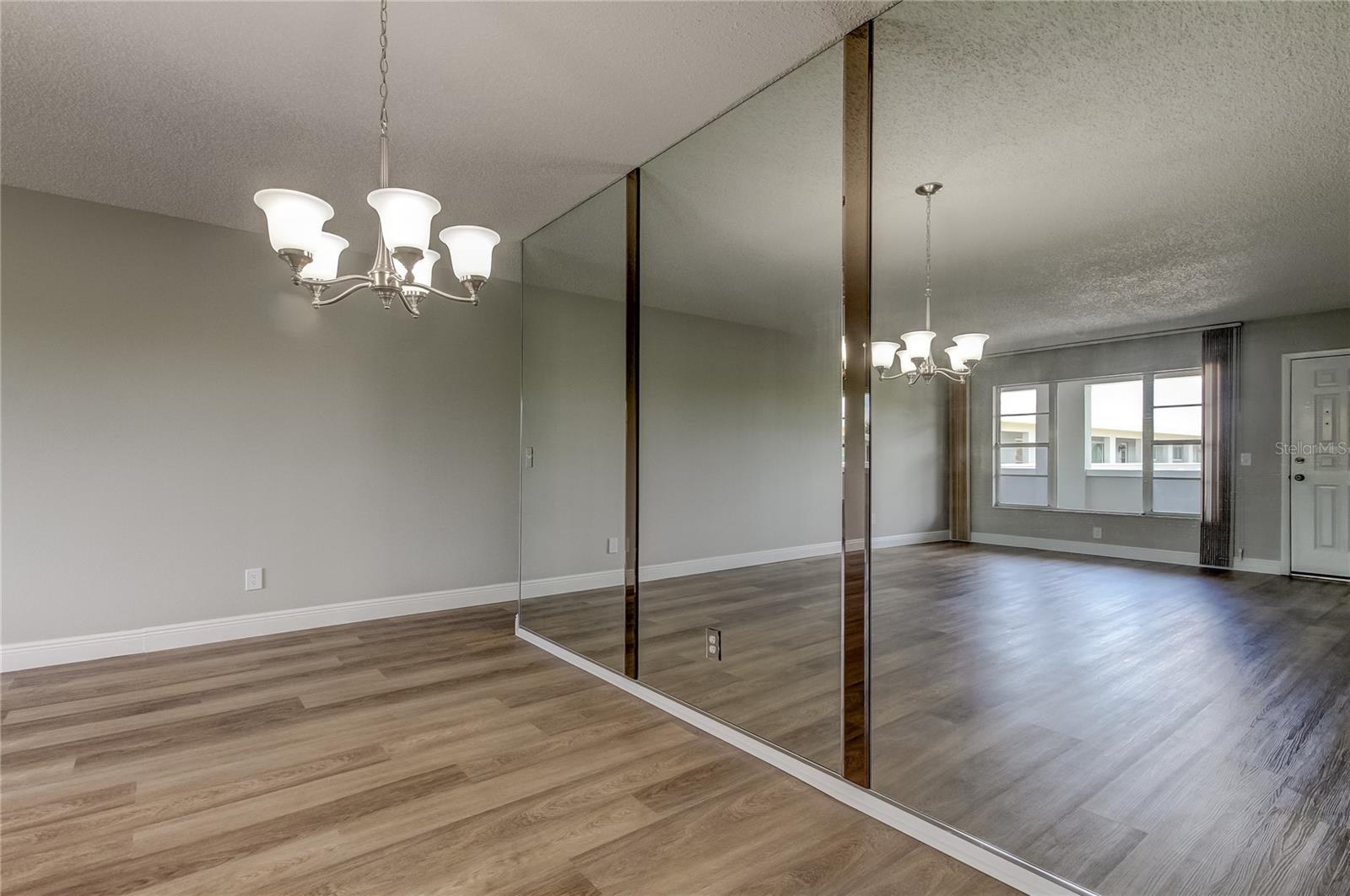 Mirrors in Dining Area