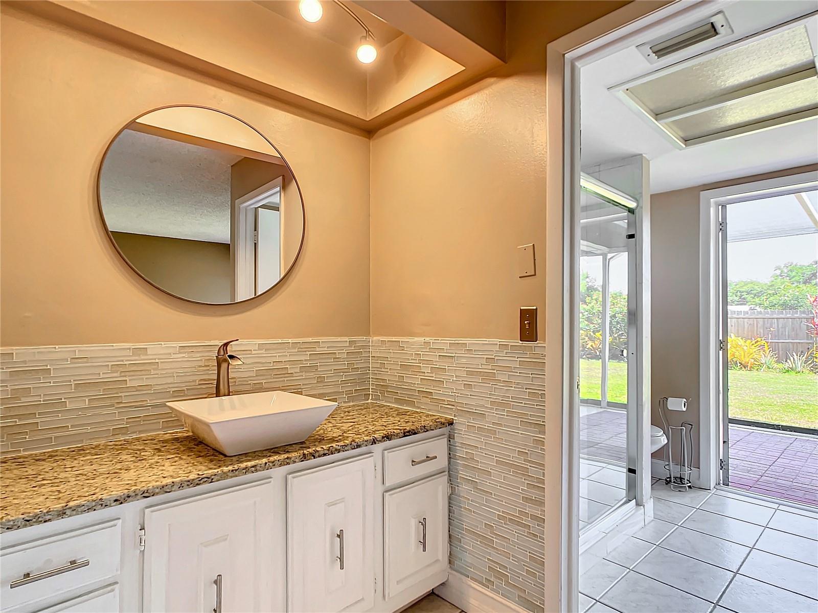 Primary Bathroom with door to Florida room