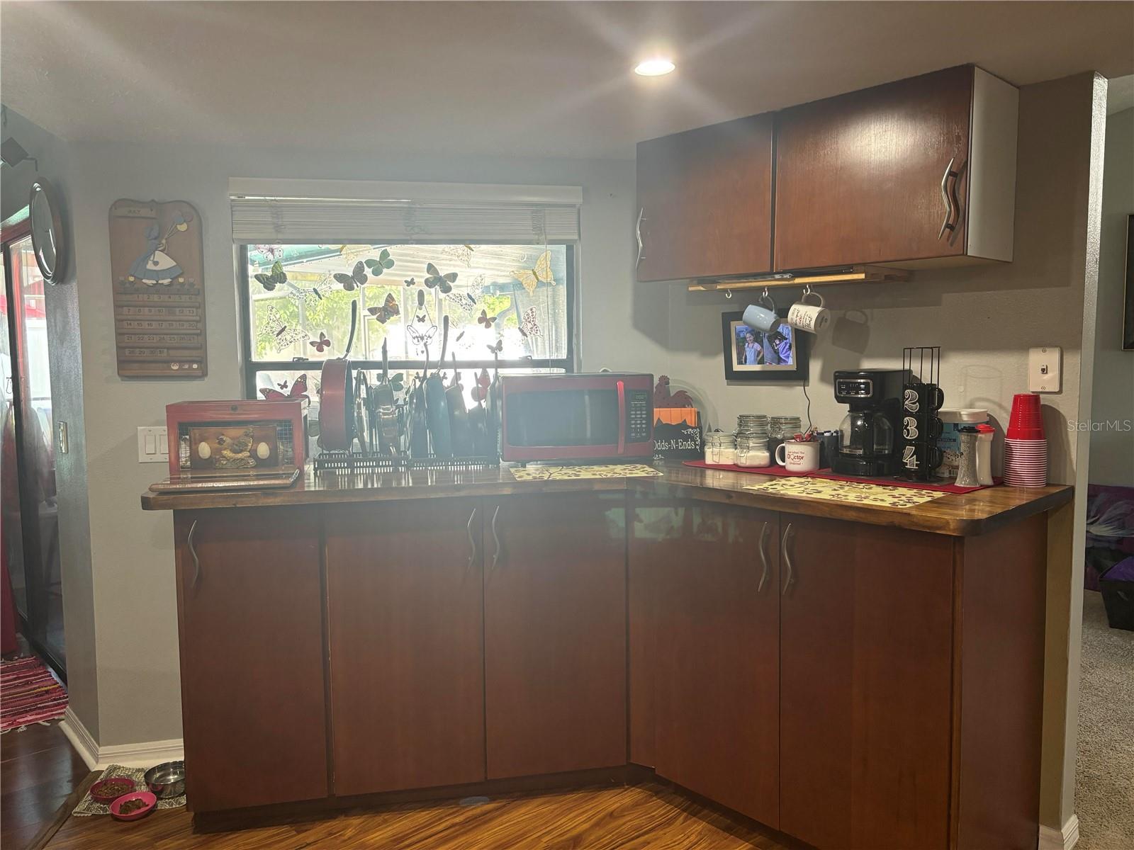 Extra work space with Cherry wood counter tops.