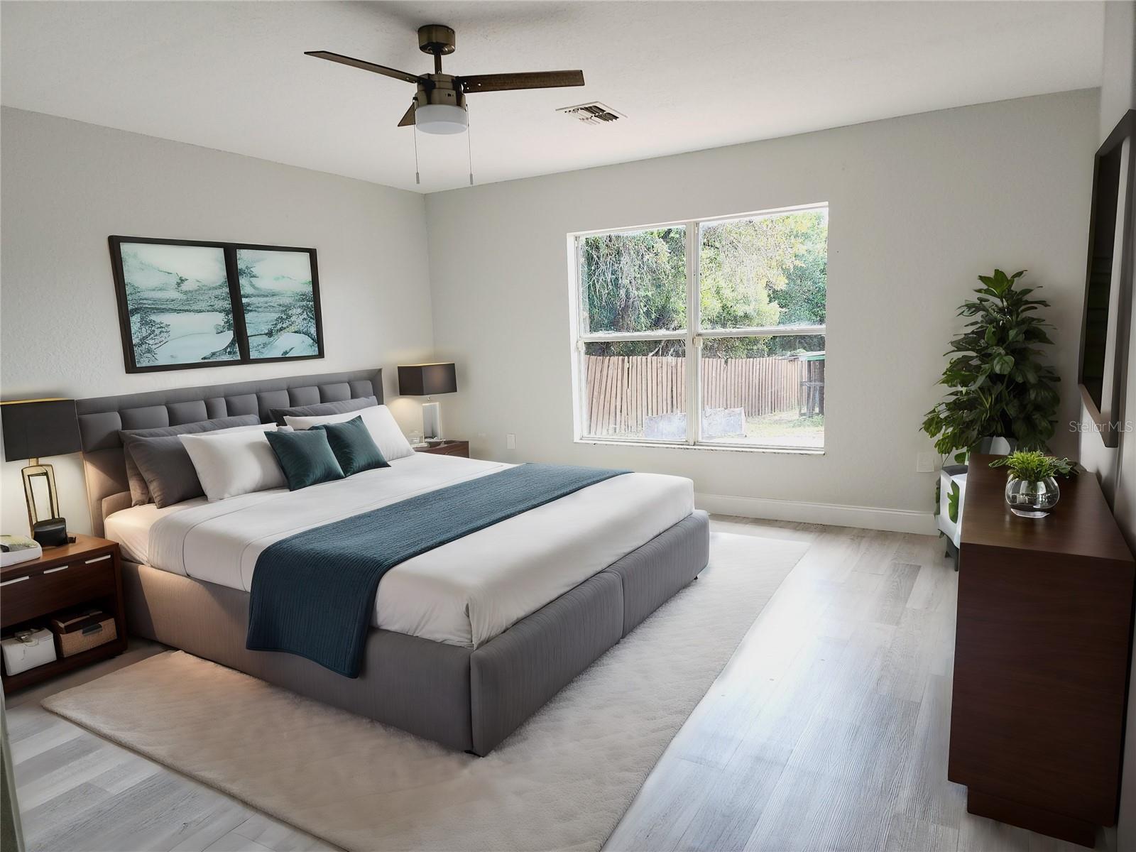 Master Bedroom, Virtual Staged