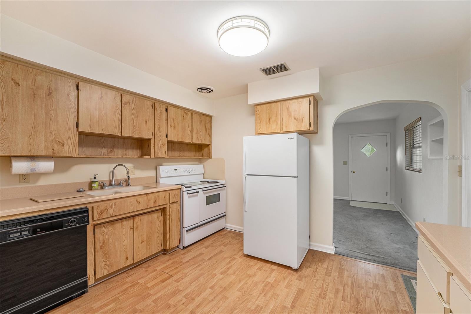 Kitchen with unique range and double oven