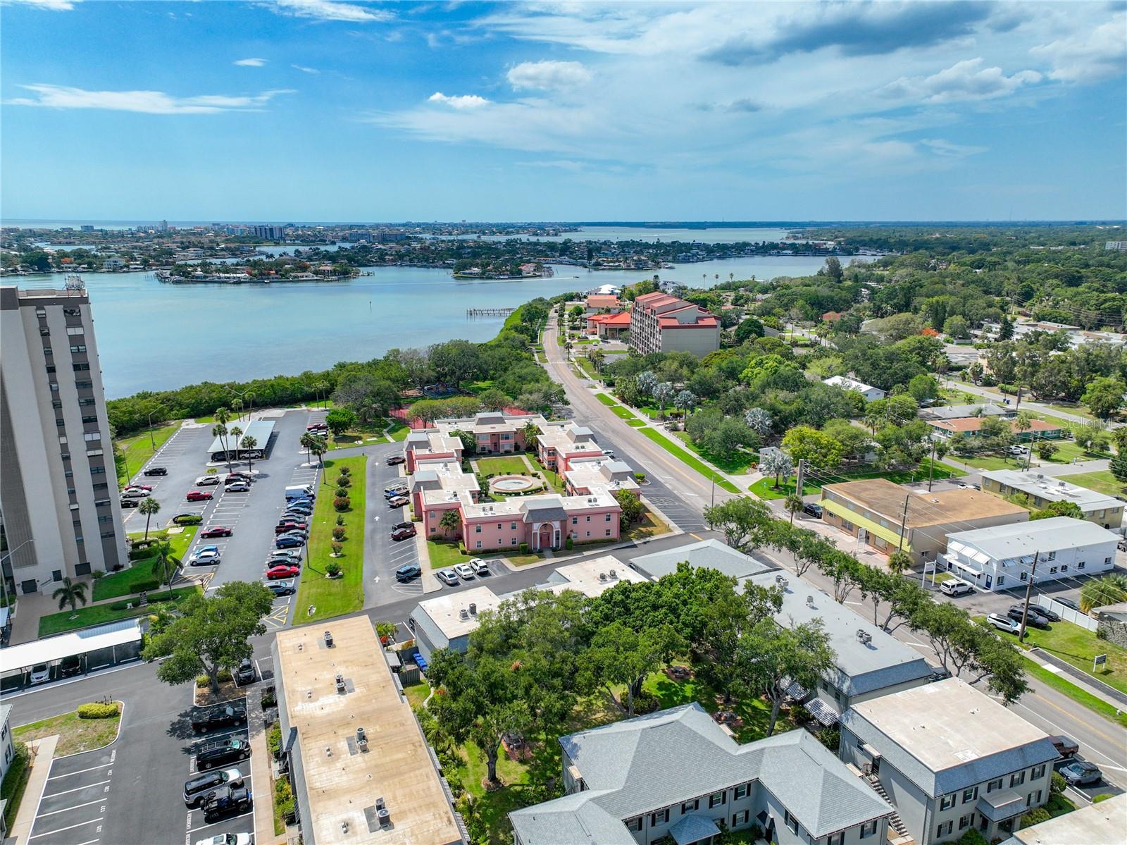 The intercoastal water view is steps away