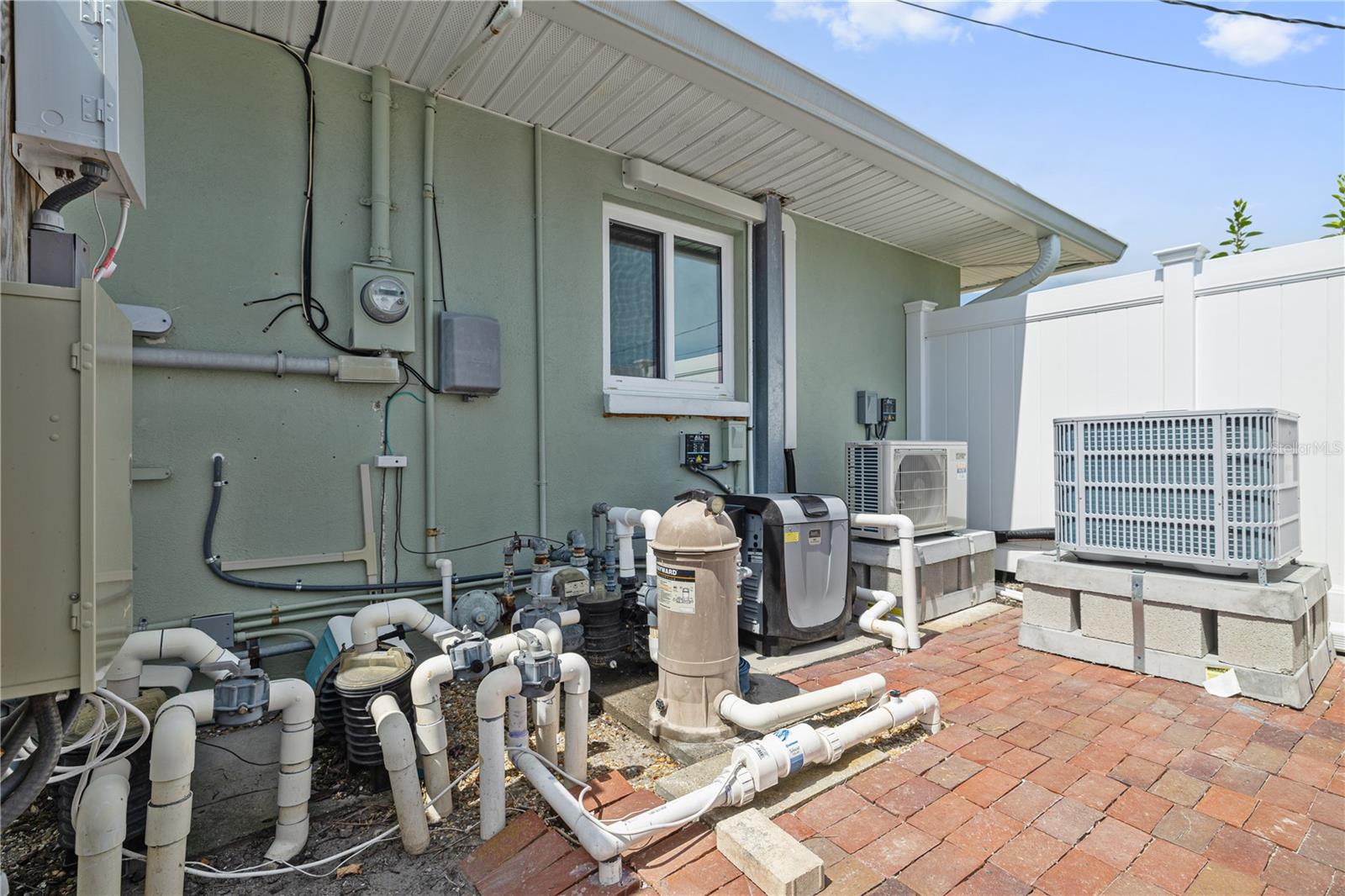 Pool equipment with newer pool panel and circuit.