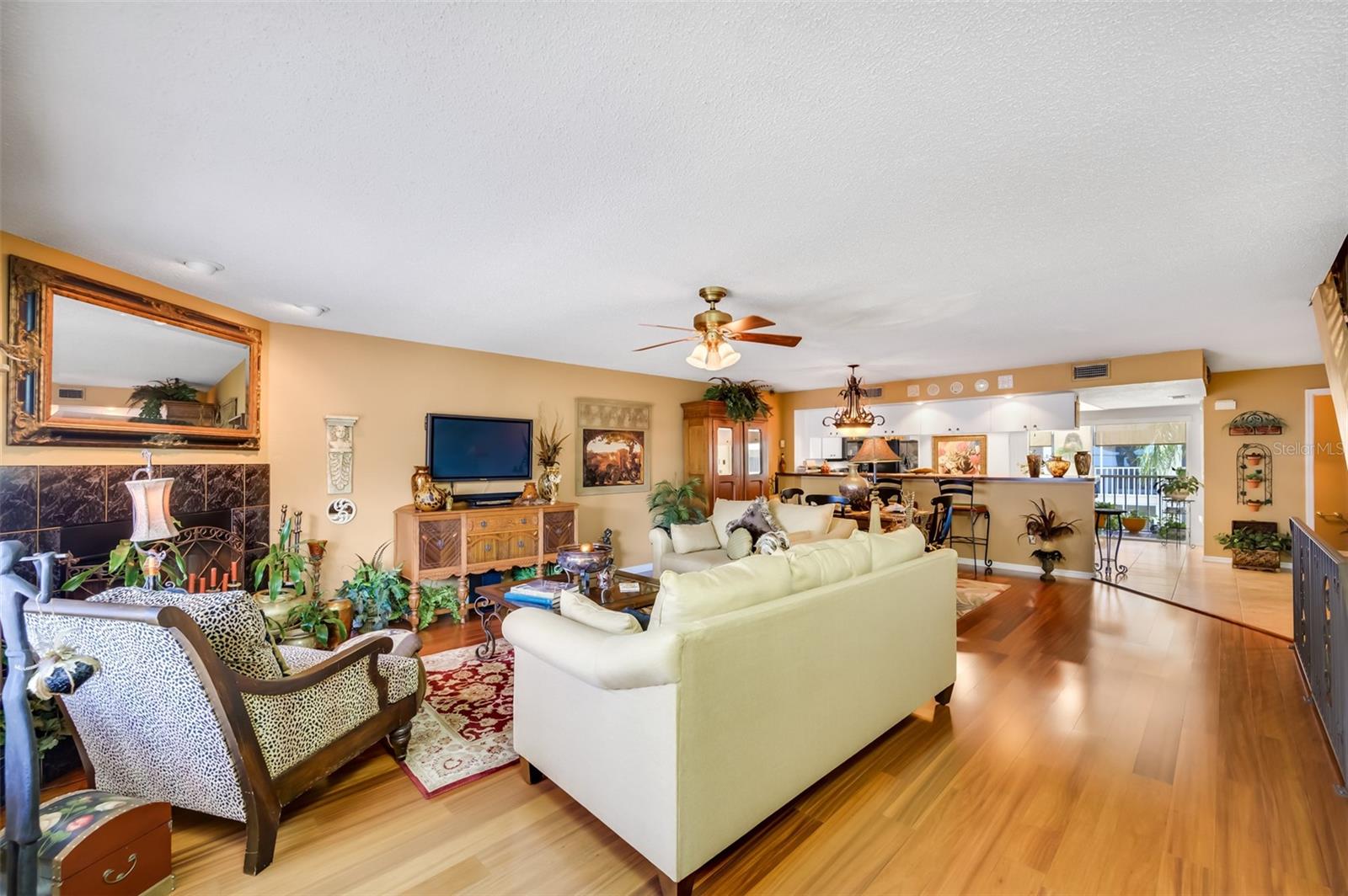 Living room, dining room open concept