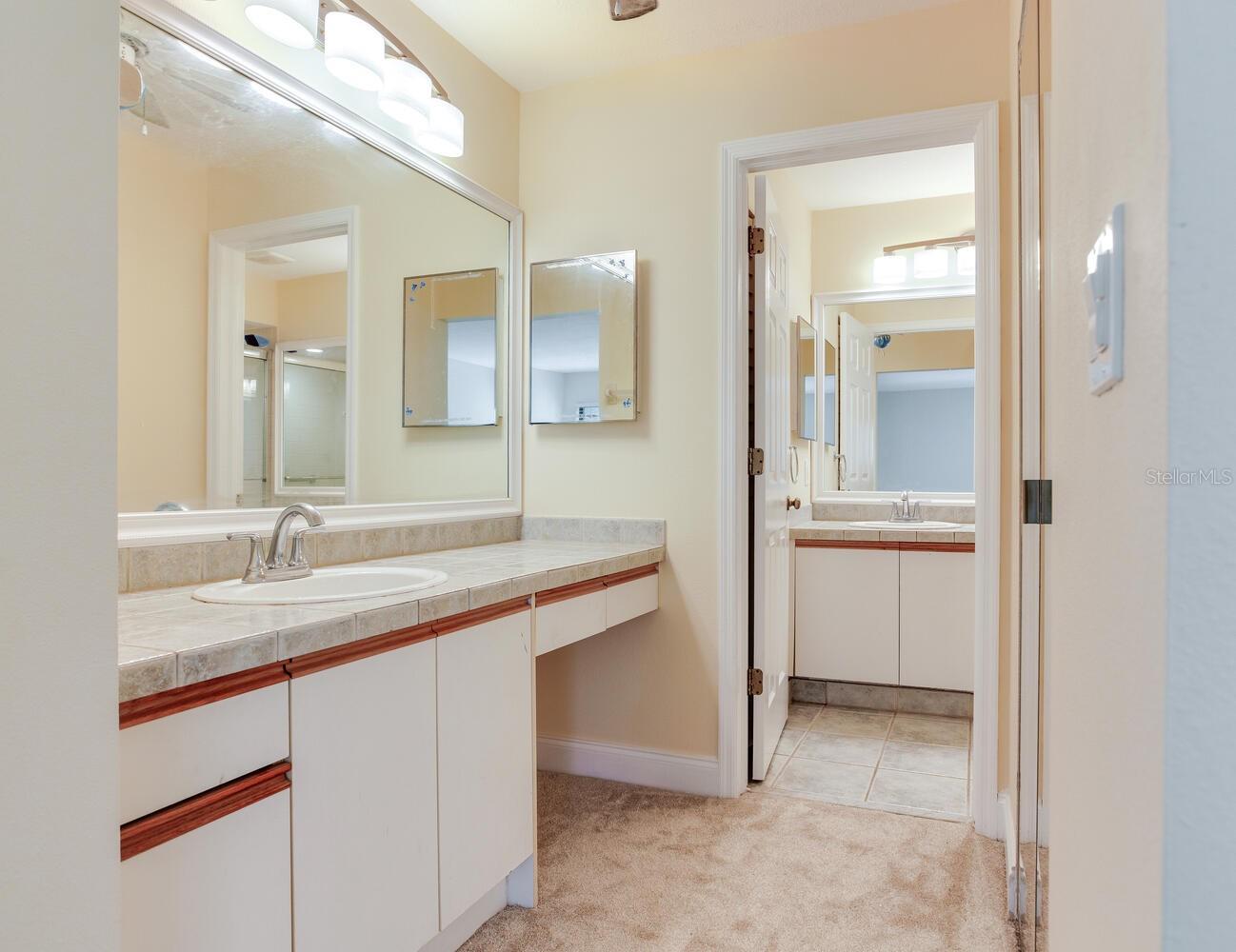 Vanity and Makeup area adjacent to primary bedroom