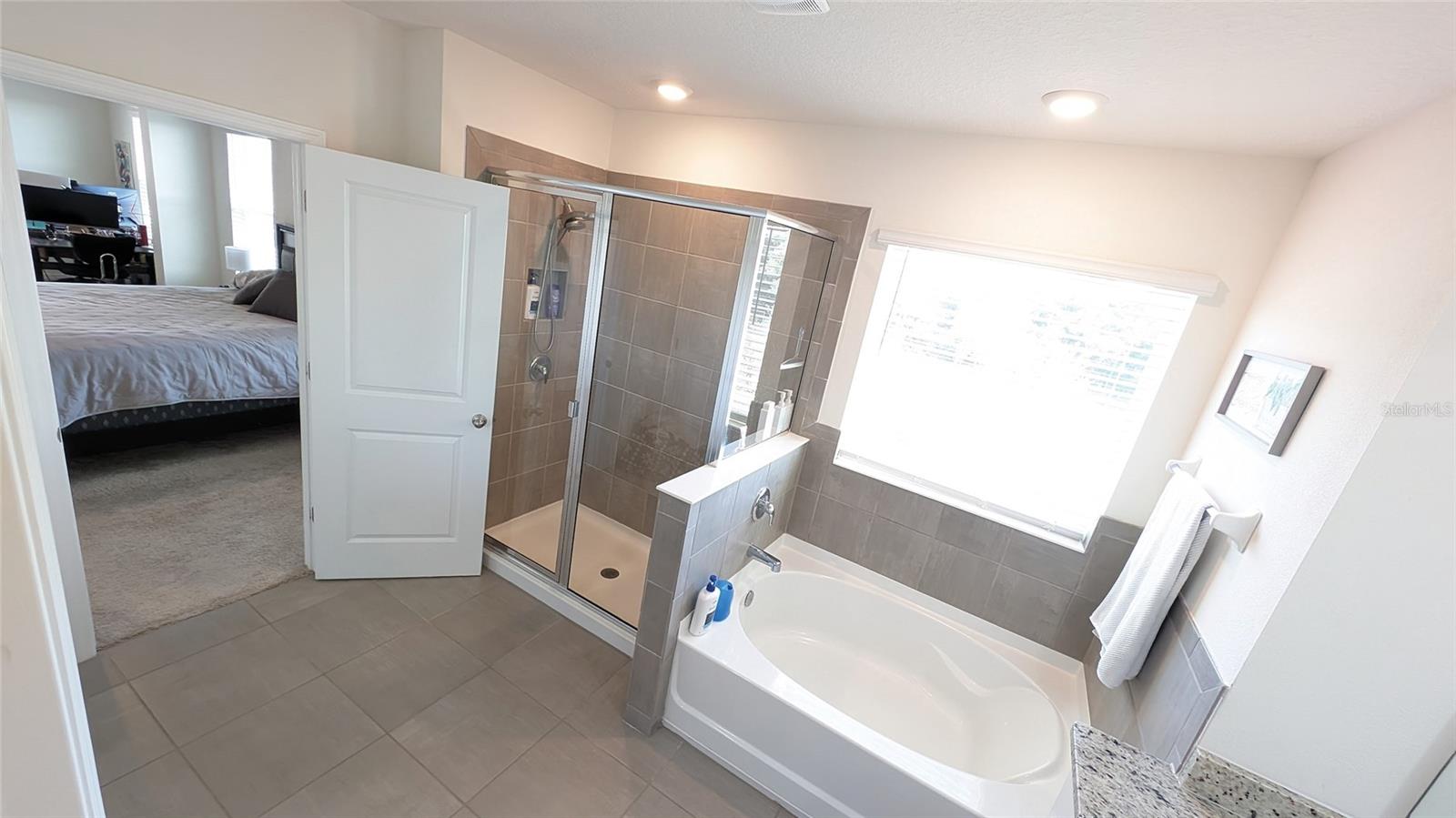 Master Bathroom with Separate Dual Vanities