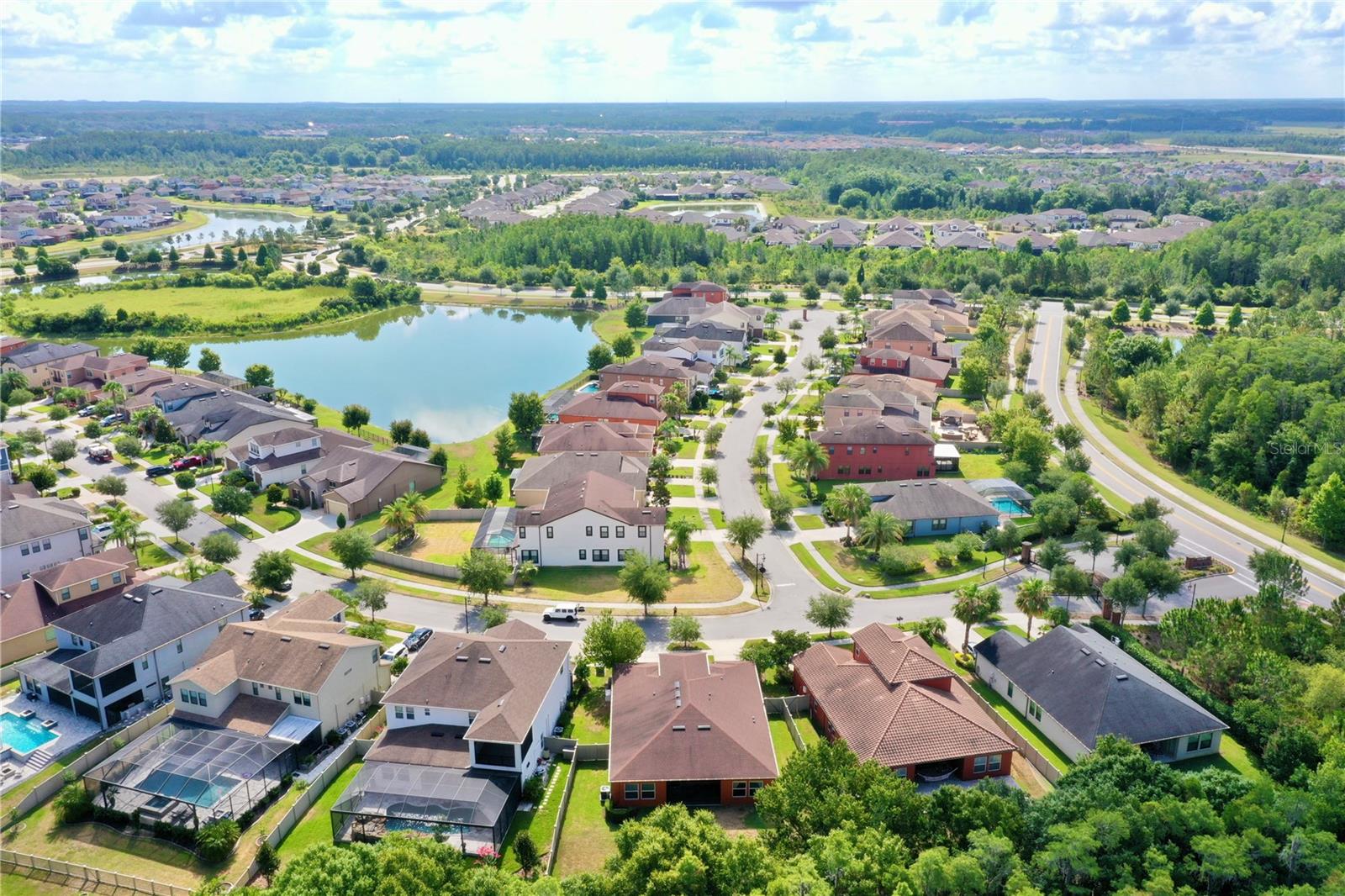 Drone view of the neighborhood