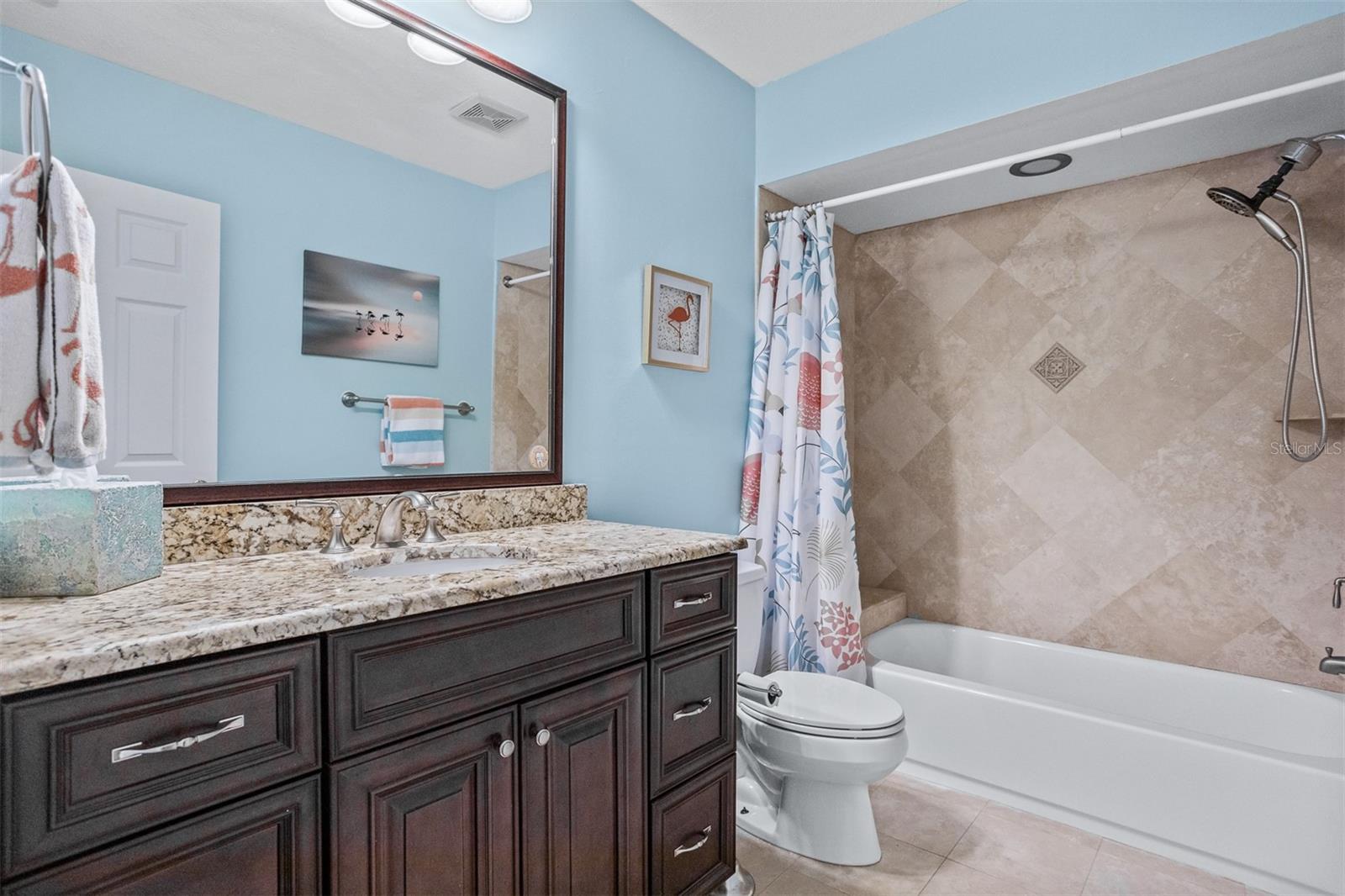 Second bathroom off of the third and fourth bedrooms