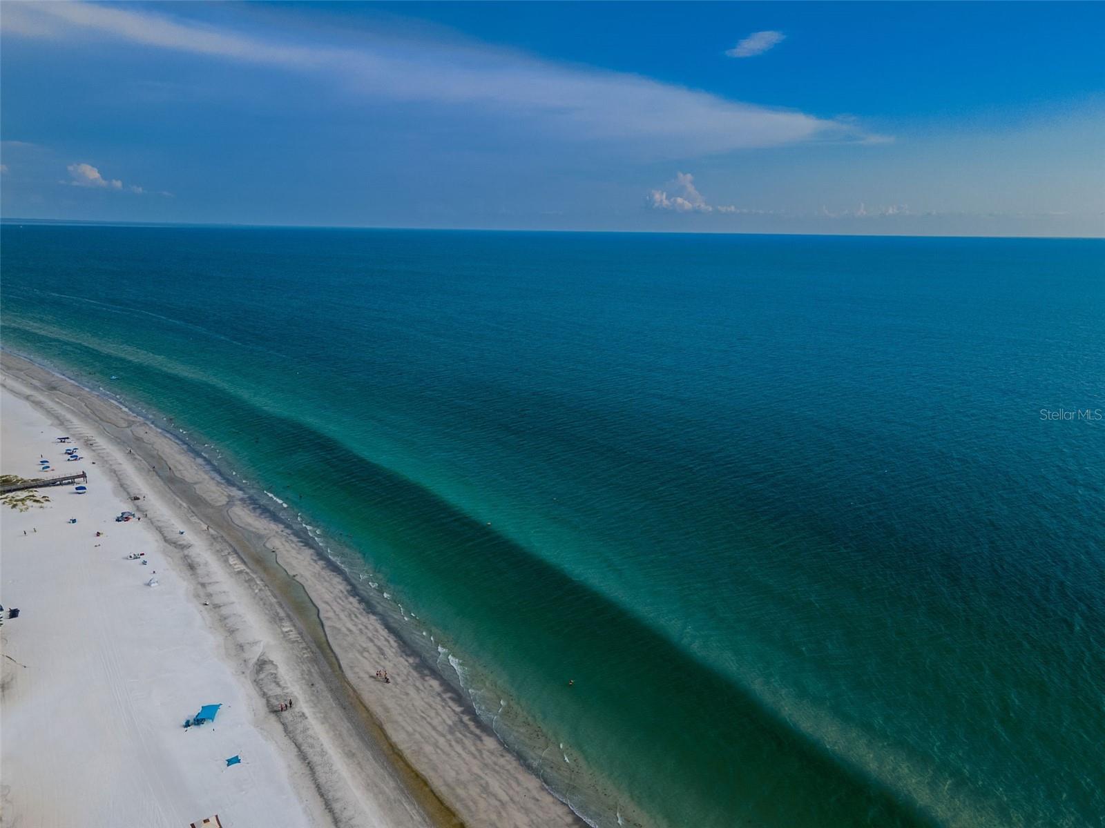 .. Redington Shores Looking South...Town runs about 1.5 Miles along the Beach Located about Halfway between St Pete Beach and Clearwater Beach..